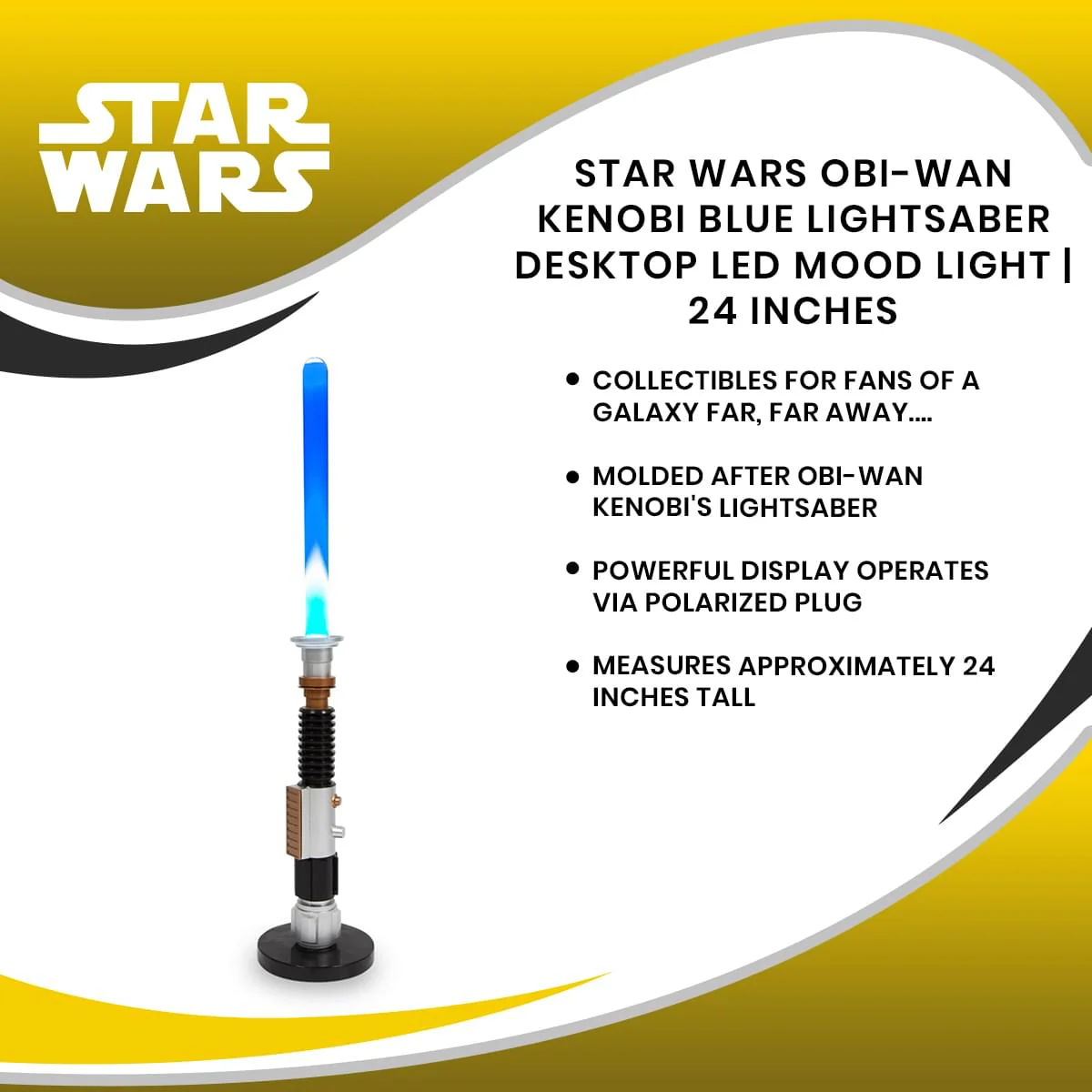 Star Wars Obi-Wan Kenobi Blue Lightsaber Desktop LED Mood Light | 24 Inches - Image 7