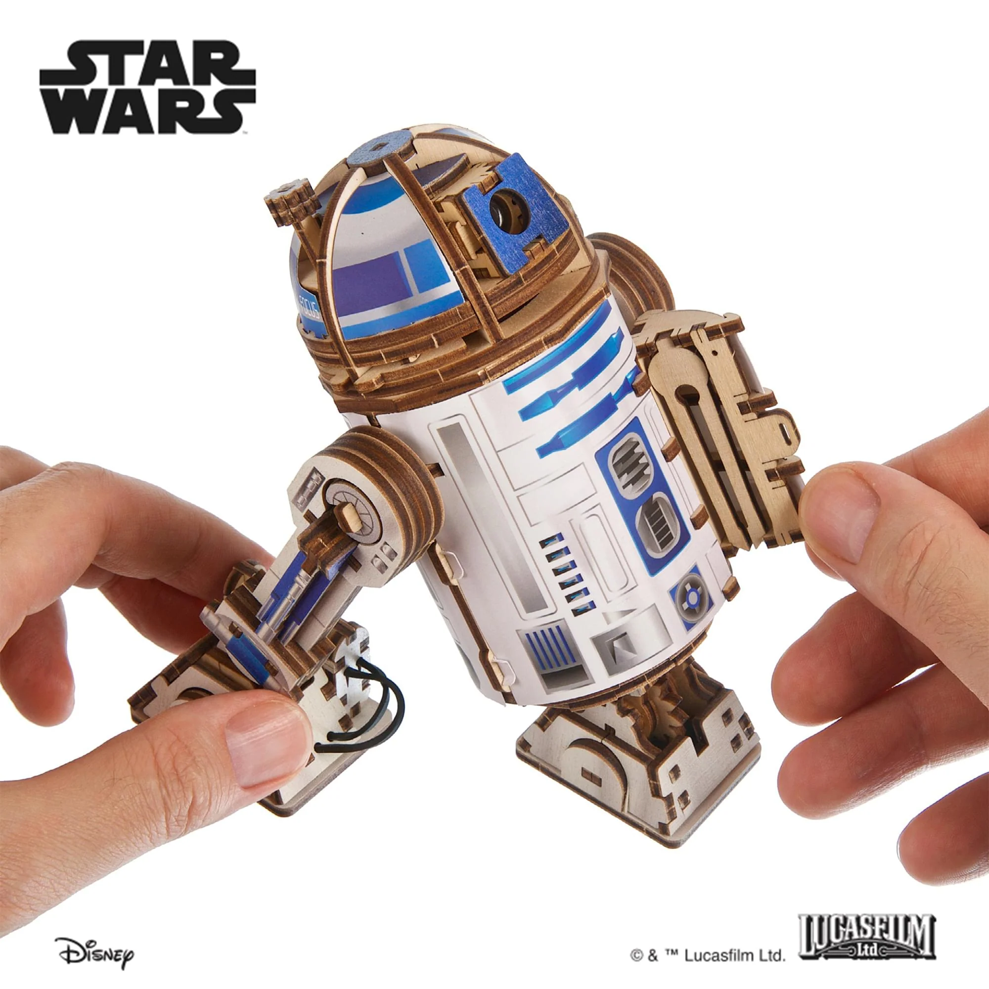 Star Wars R2-D2 3D Wooden Puzzle Mechanical Model Kit - Image 5