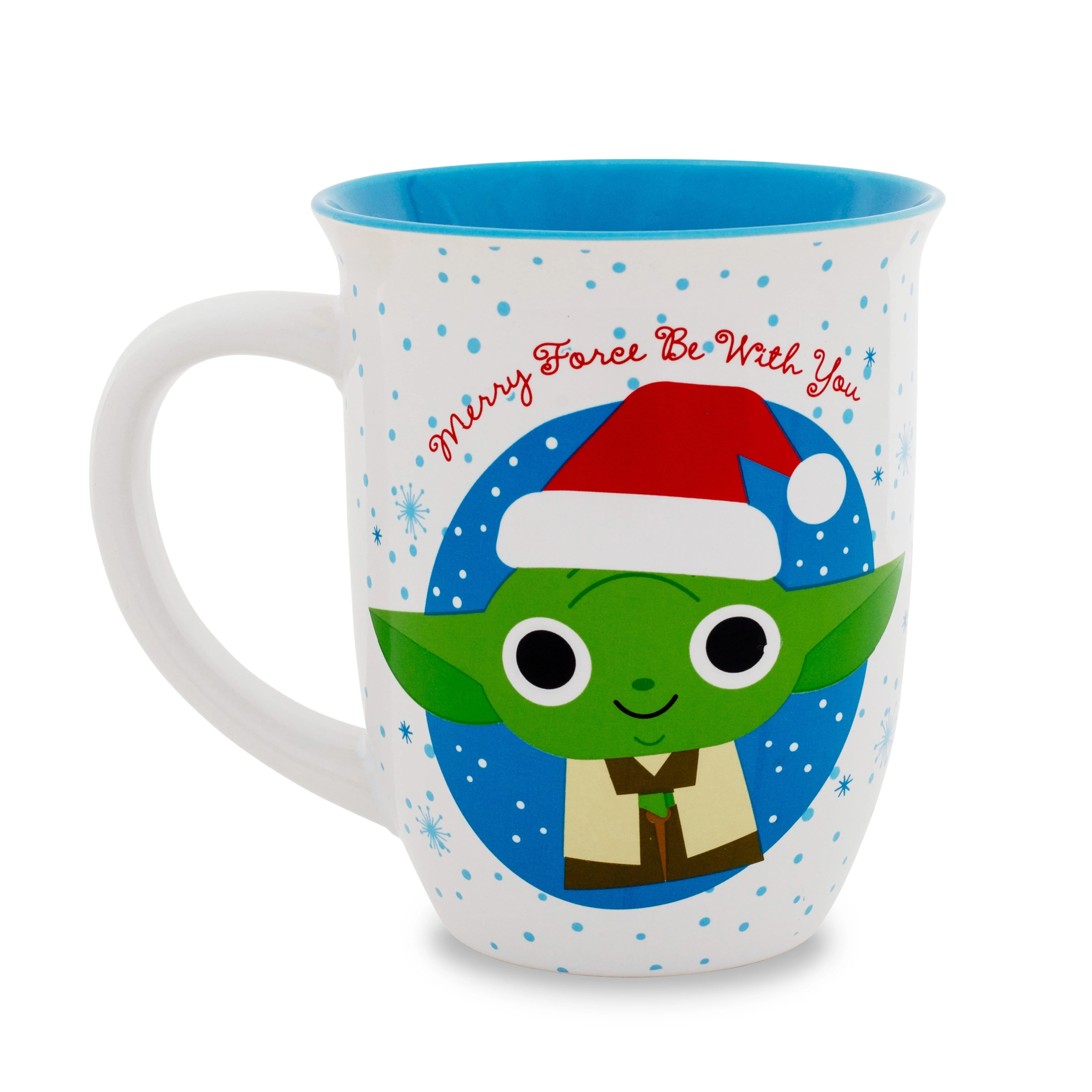 Star Wars Santa Yoda Wide-Rim Ceramic Latte Mug | Holds 16 Ounces - Image 2
