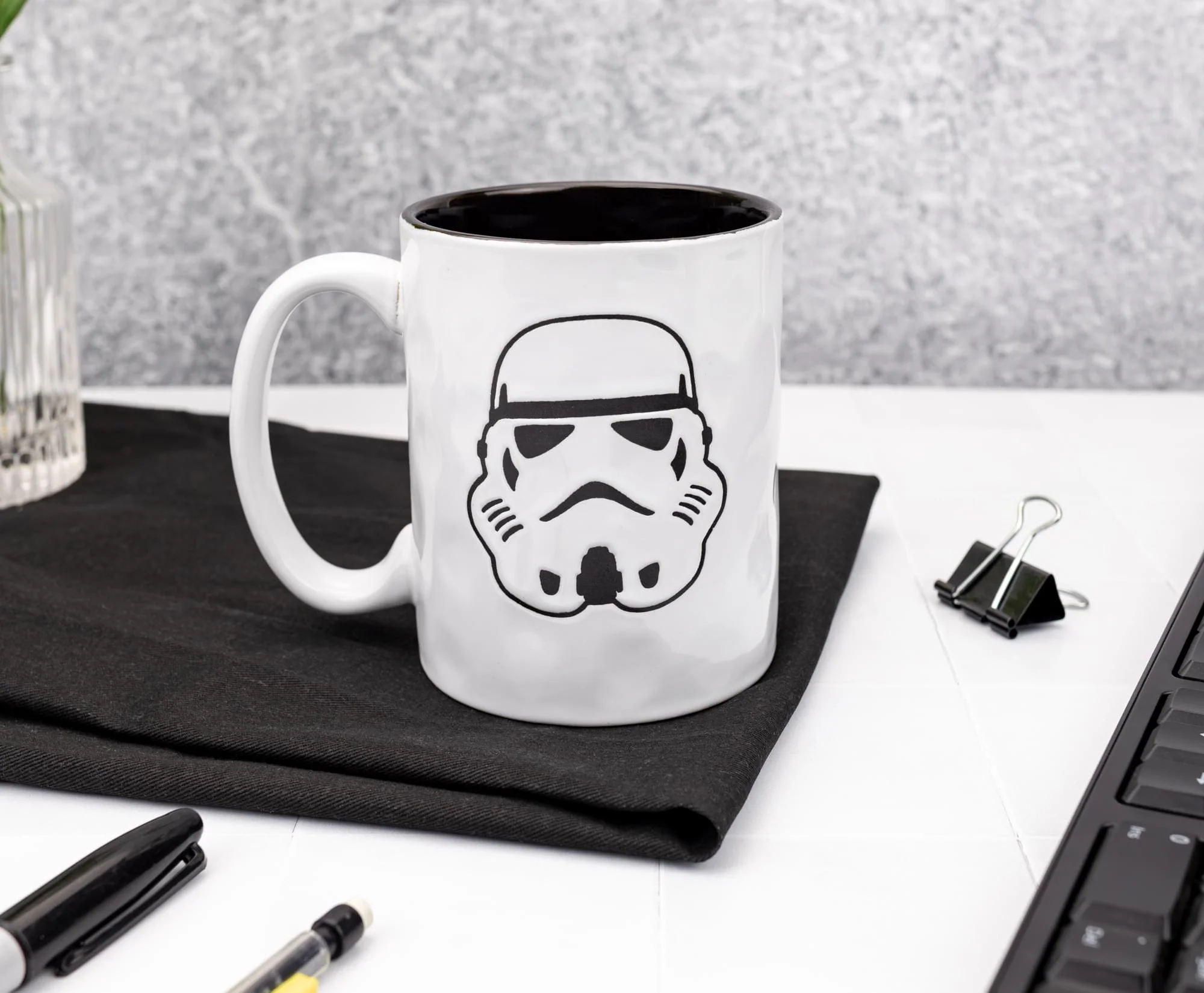 Star Wars Stormtrooper Wax-Resist Ceramic Pottery Mug | Holds 17 Ounces - Image 3