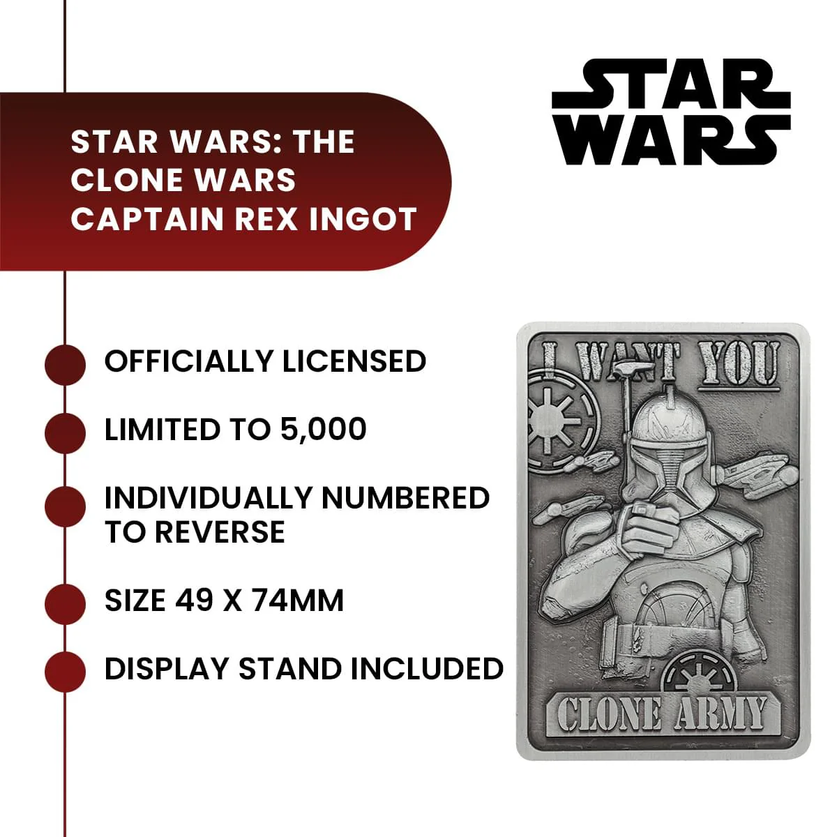 Star Wars: The Clone Wars Captain Rex Replica Ingot - Image 9