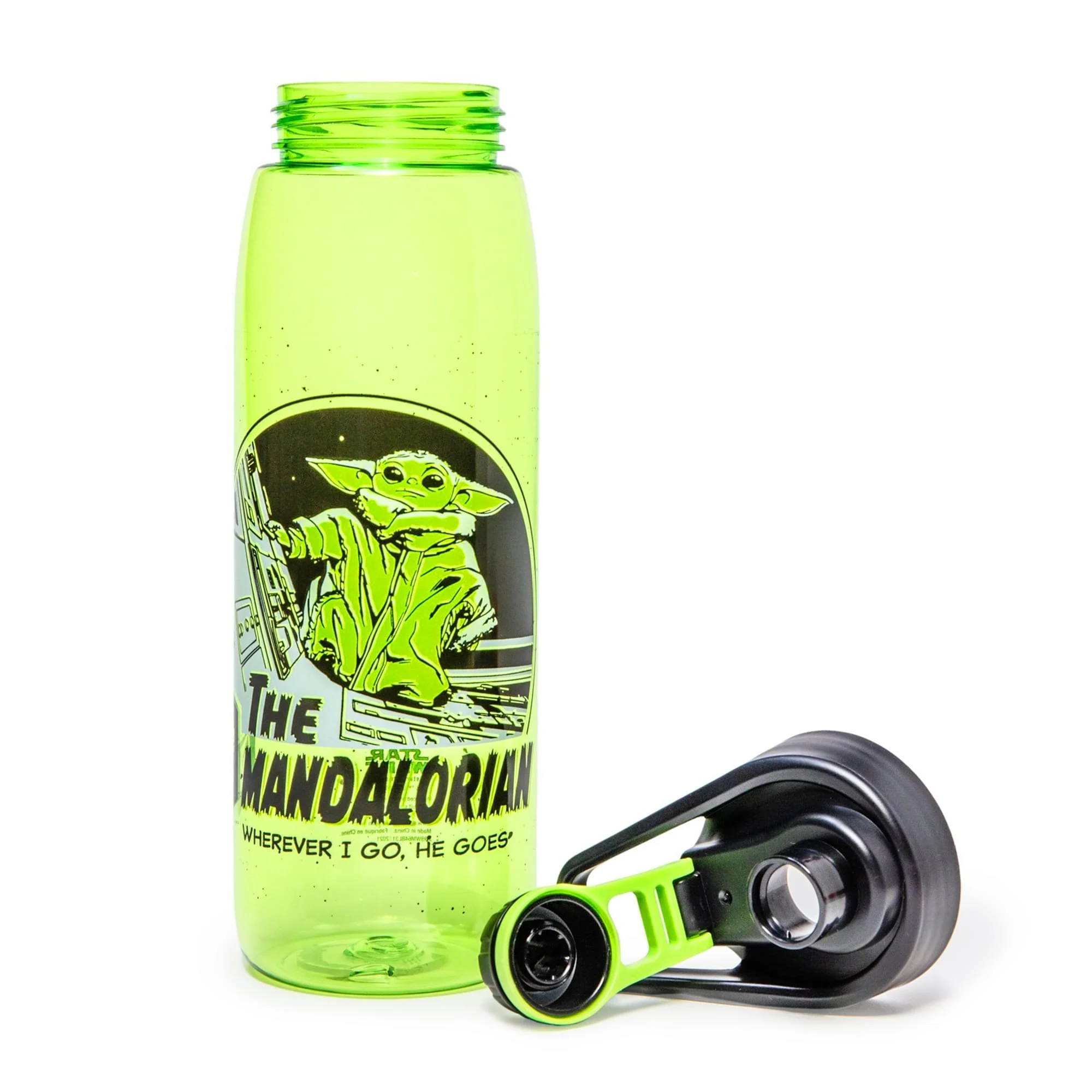 Star Wars: The Mandalorian Plastic Water Bottle With Screw-Top Lid | 28 Ounces - Image 2
