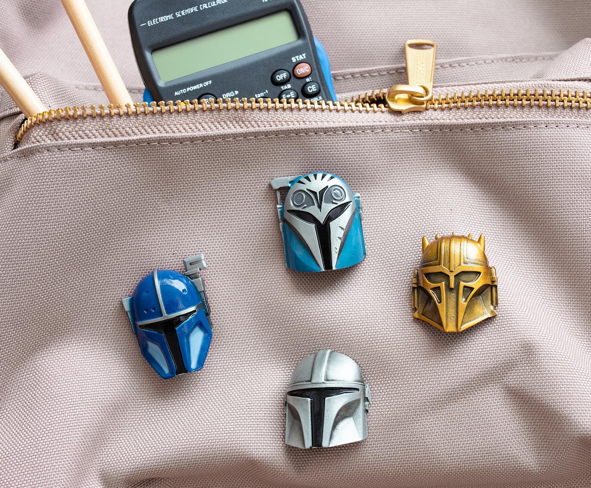 Star Wars: The Mandalorian 4-Piece 3D Metal Helmet Pin Set | Toynk Exclusive - Image 3