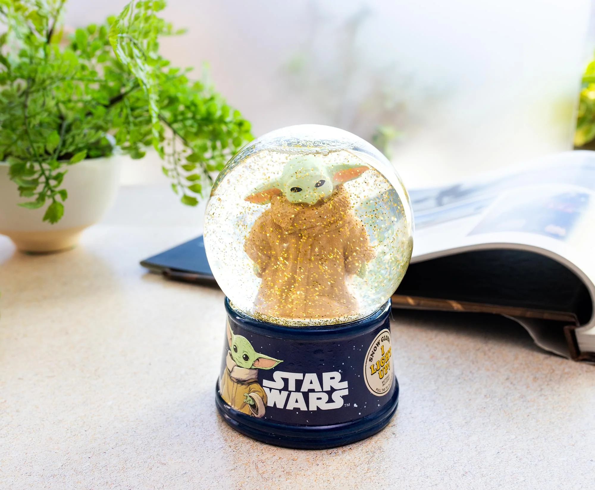 Star Wars: The Mandalorian Grogu The Child Light-Up Snow Globe | 6 Inches Tall - Image 5