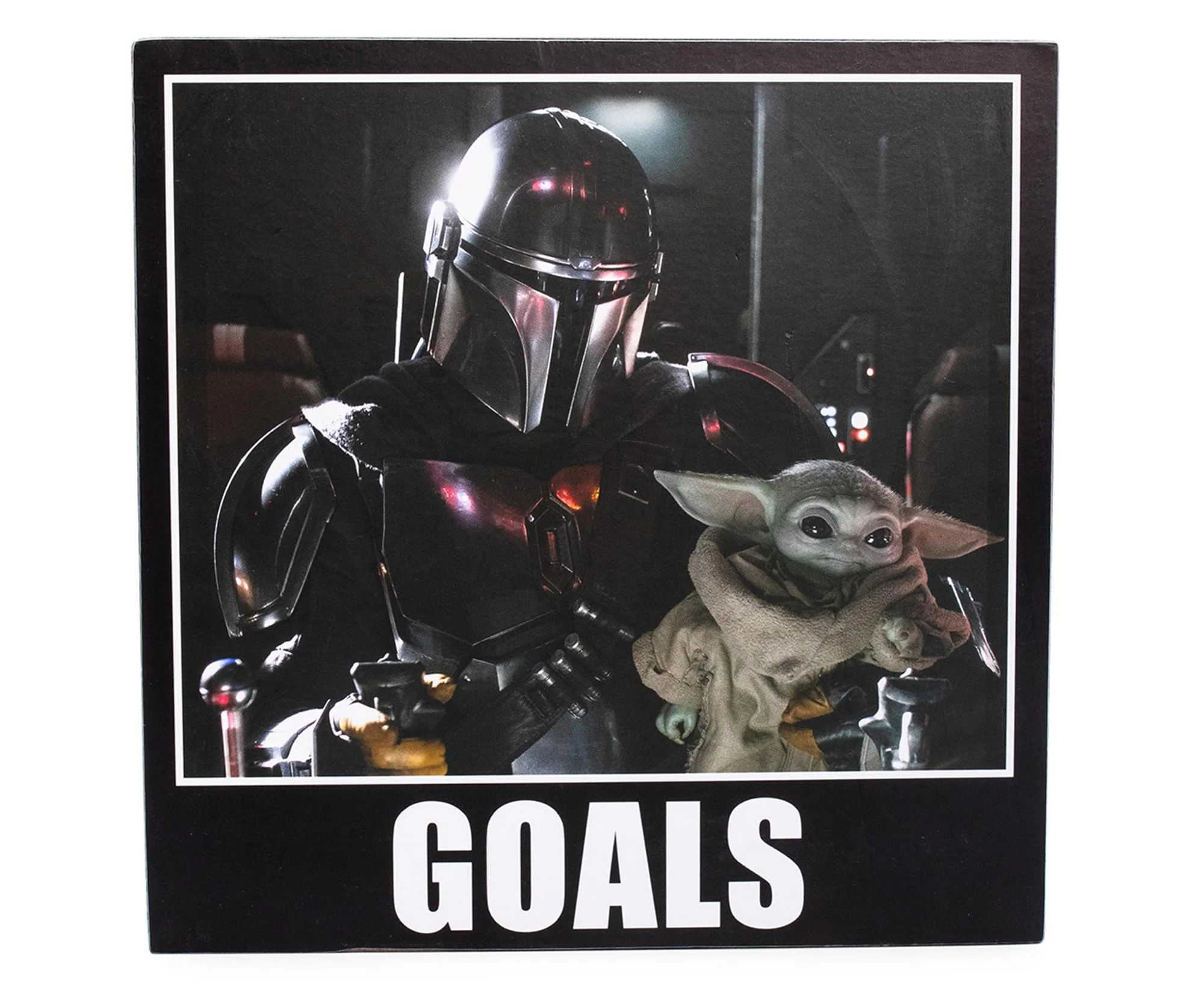Star Wars The Mandalorian Goals 6 x 6 Inch Wood Box Sign - Image 2