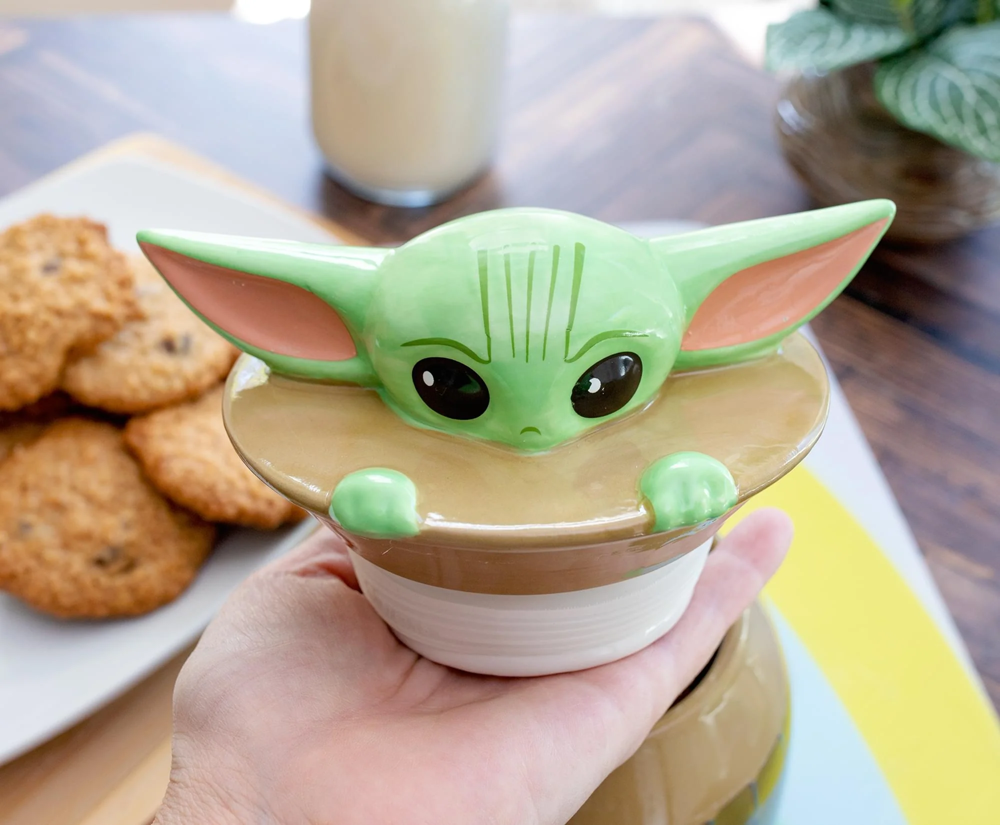 Star Wars: The Mandalorian Grogu Ceramic Cookie Jar Container | 6 Inches Tall - Image 5