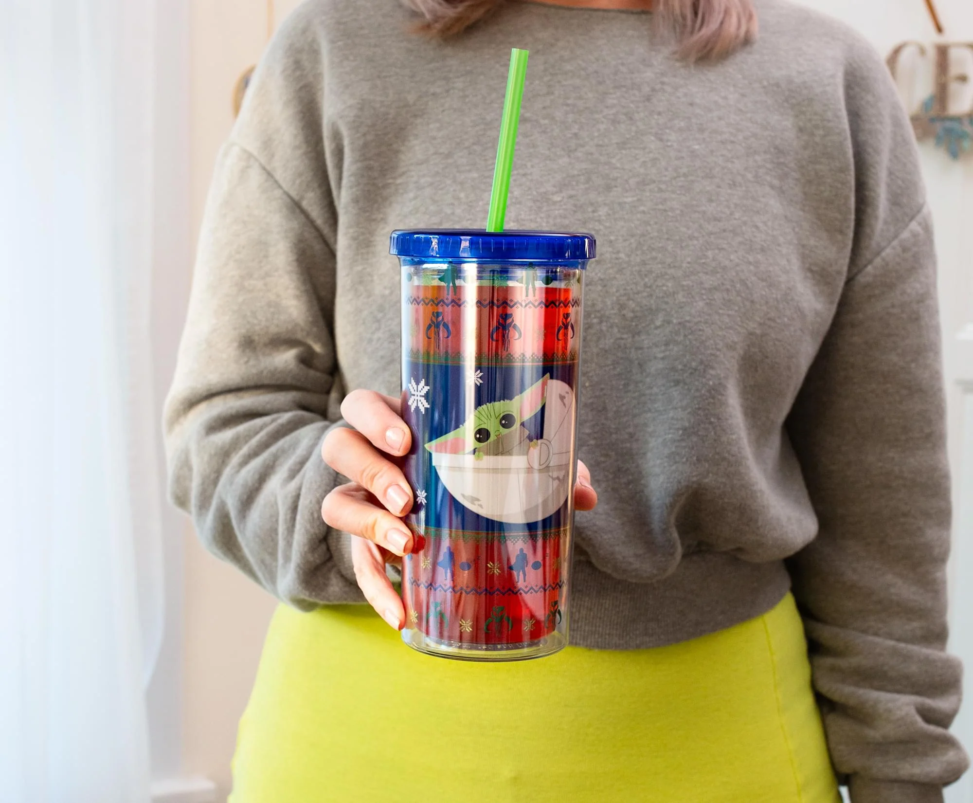 Star Wars: The Mandalorian Grogu Christmas Sweater Carnival Cup | Hold 20 Ounces - Image 7