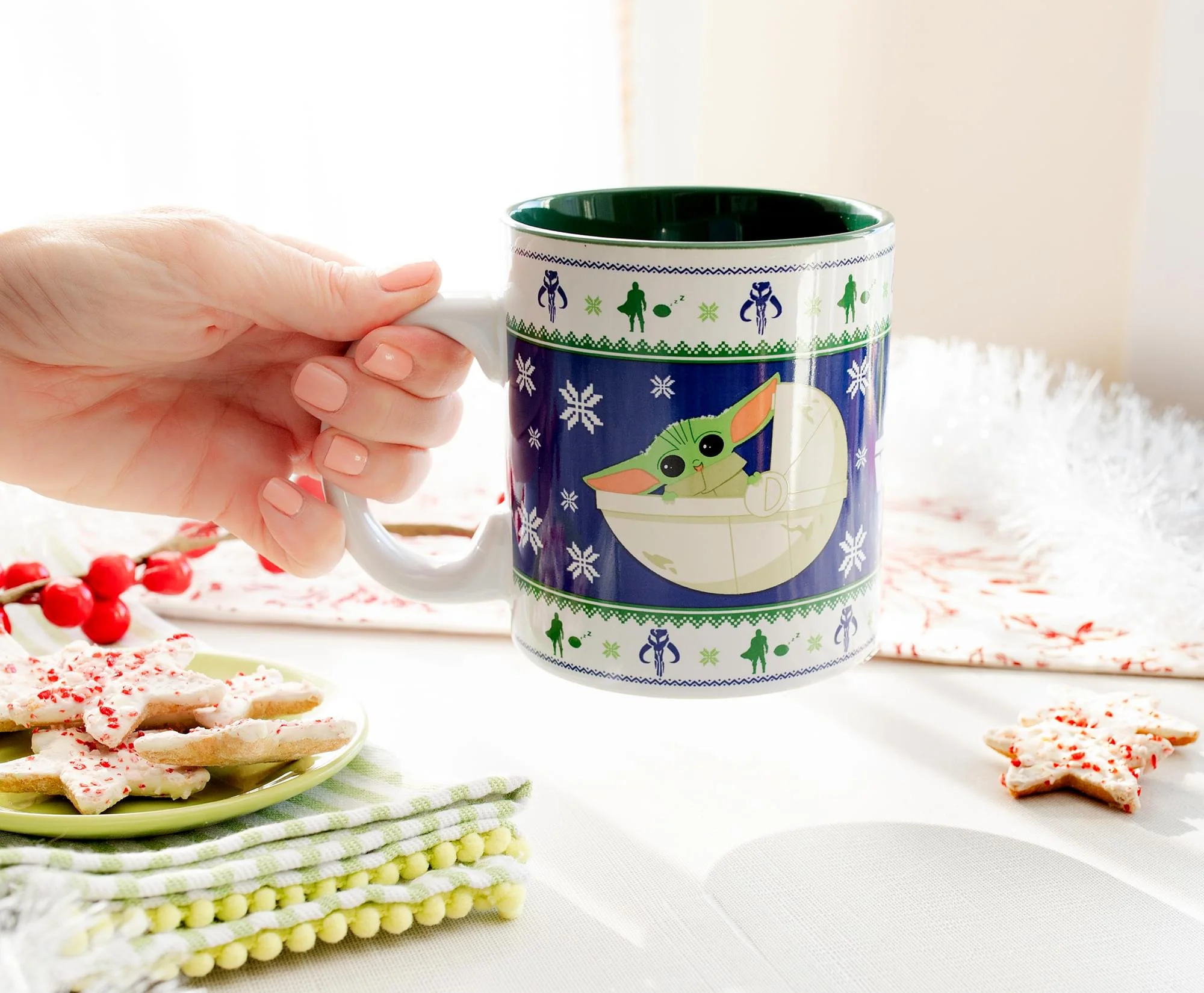 Star Wars: The Mandalorian Grogu Christmas Sweater Ceramic Mug | Holds 20 Ounces - Image 6