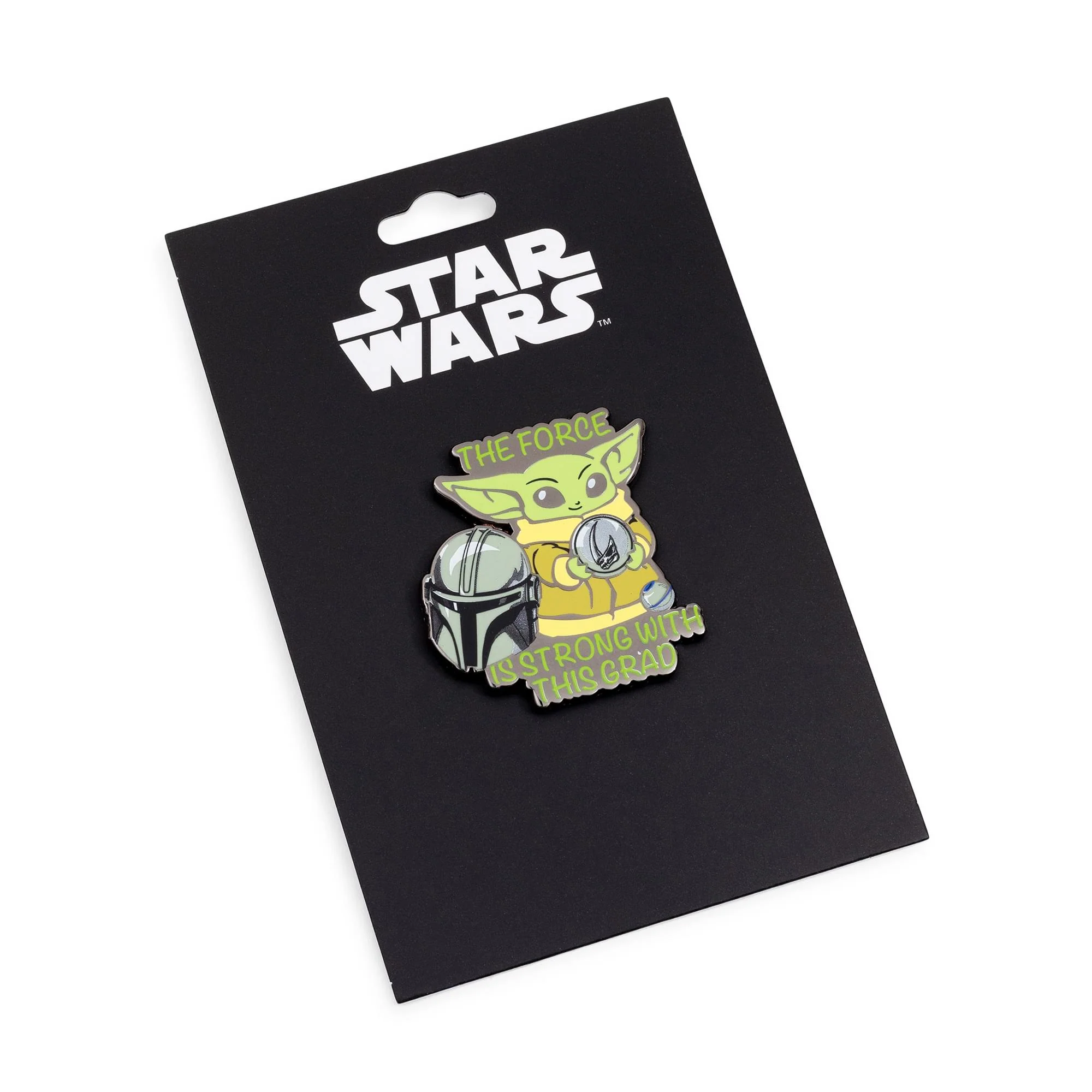 Star Wars: The Mandalorian Grogu "The Force Is Strong With This Grad" Enamel Pin - Image 2