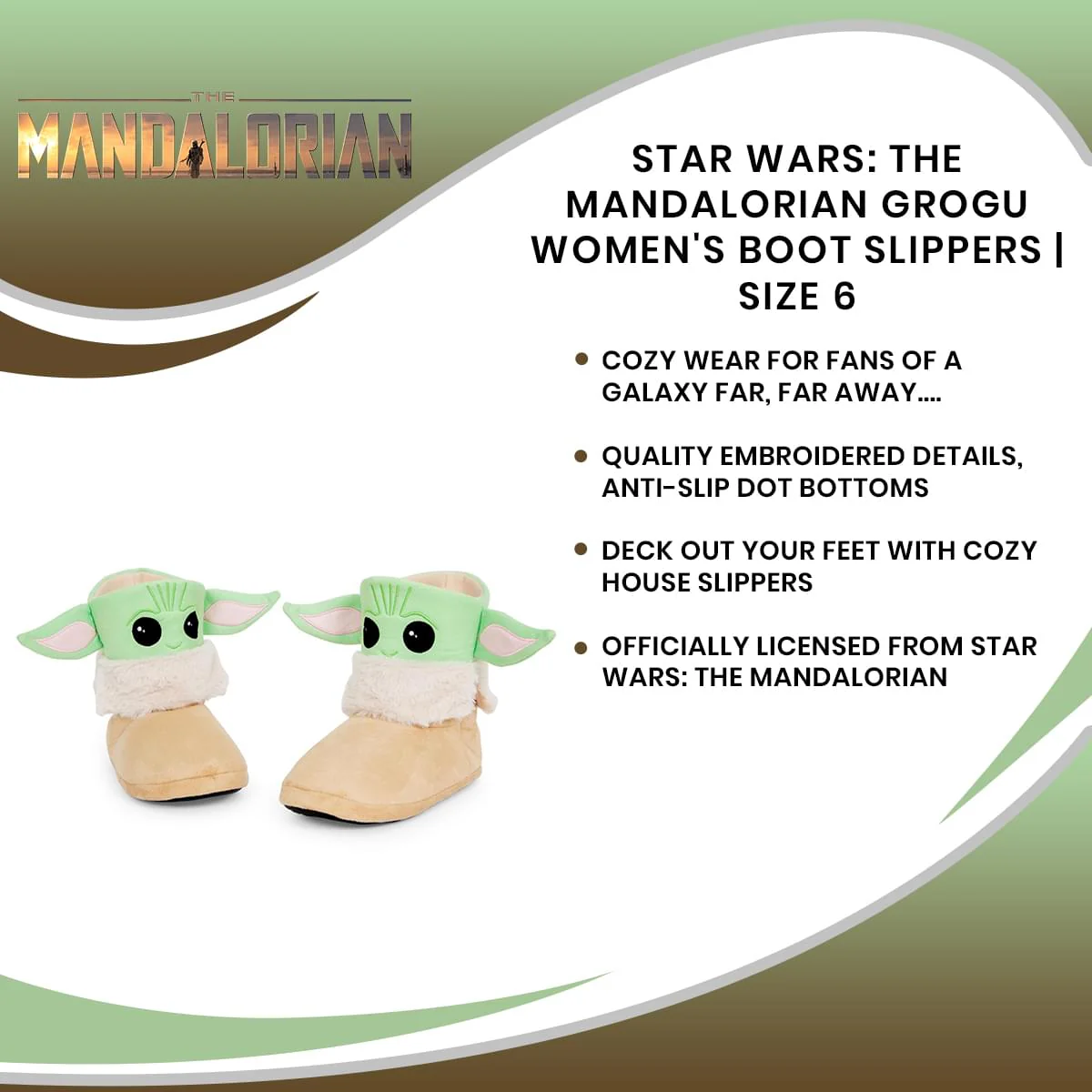 Star Wars: The Mandalorian Grogu Women's Boot Slippers - Image 13