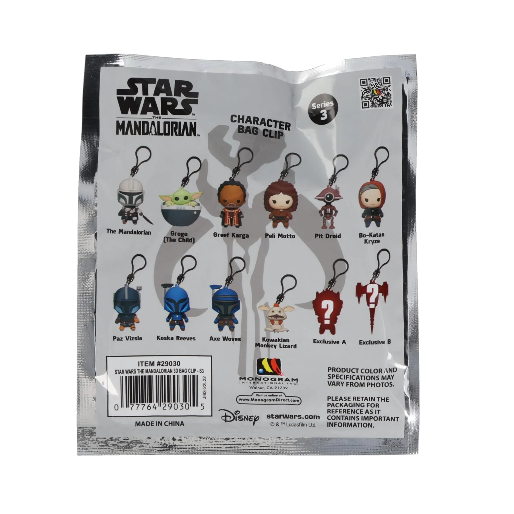 Star Wars The Mandalorian Series 3 3D Foam Bag Clip | 1 Random - Image 5