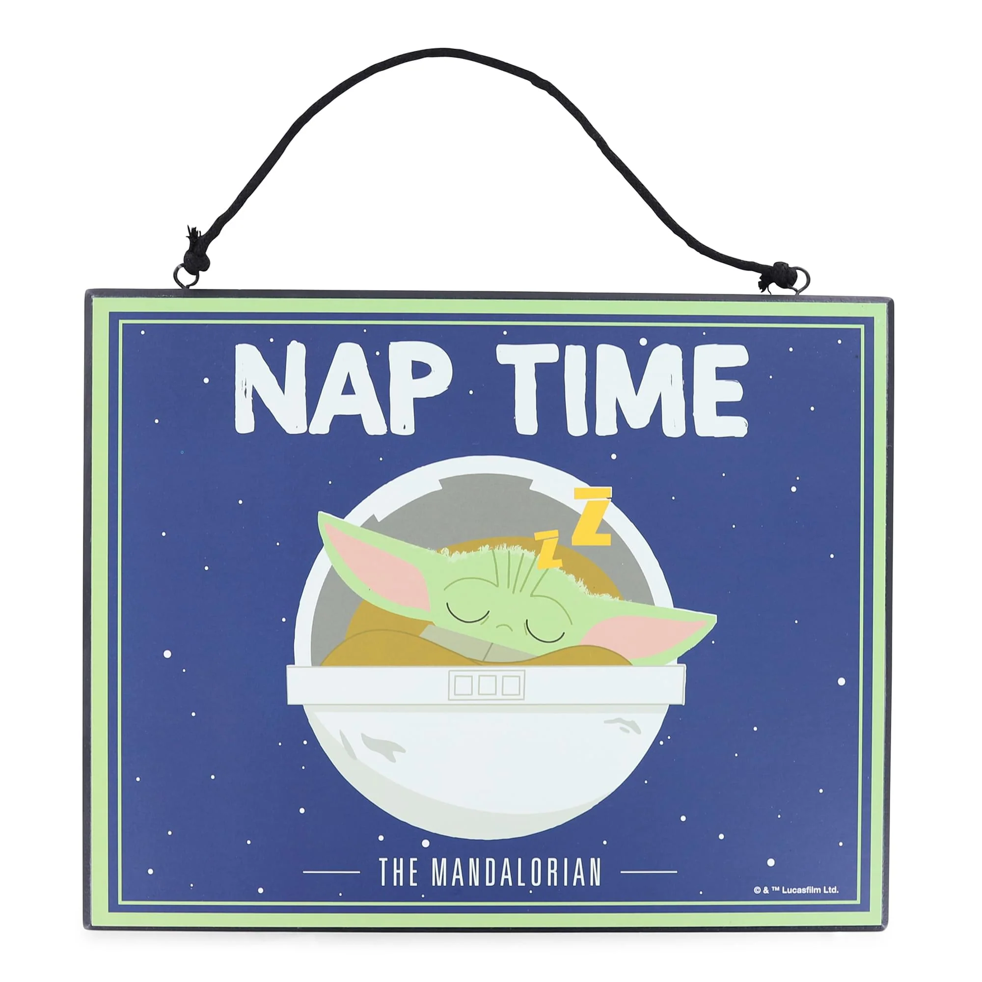 Star Wars: The Mandalorian Grogu "Snack Time" Reversible Hanging Sign Wall Art - Image 2