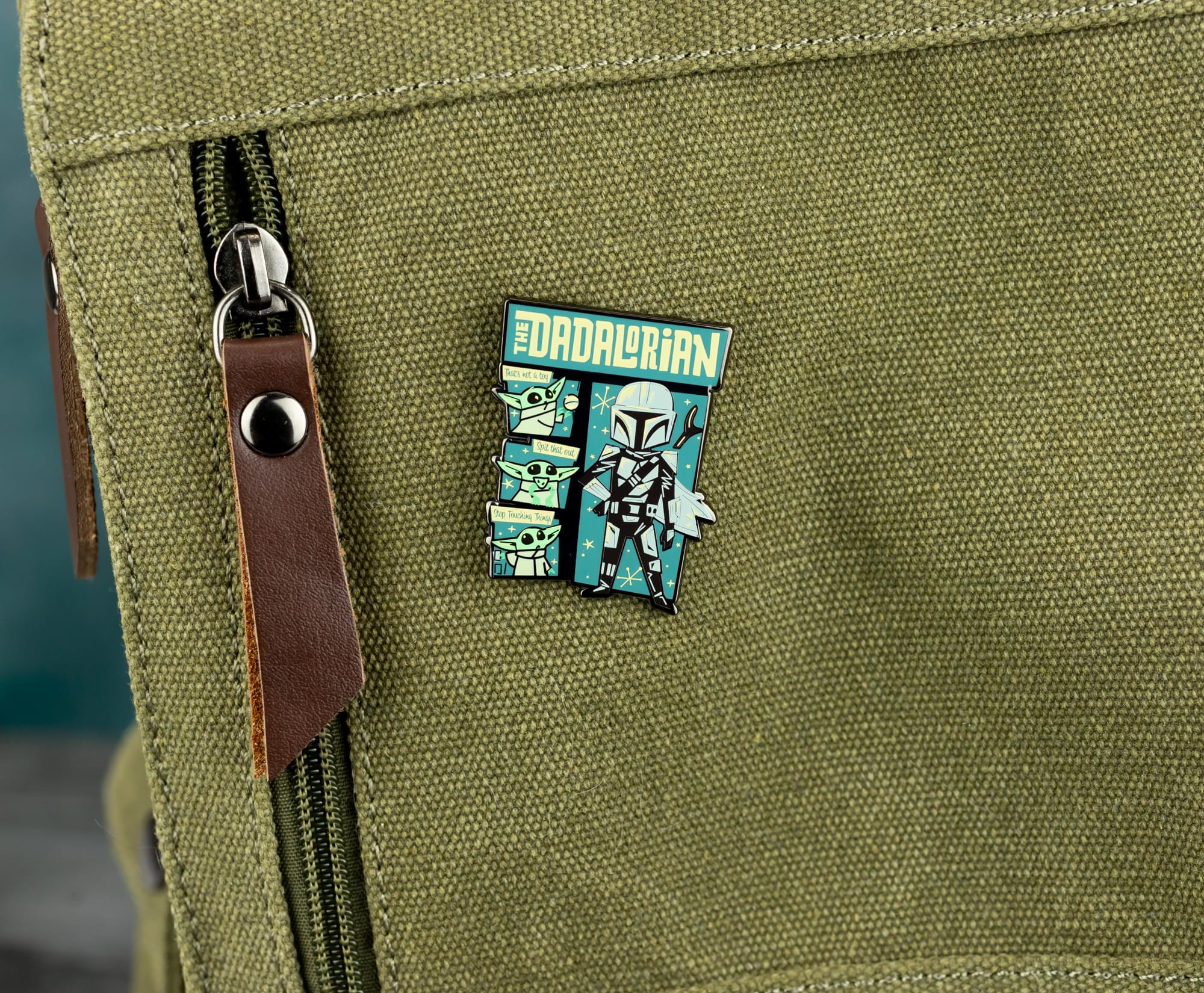 Star Wars: The Mandalorian "The Dadalorian" Father's Day Enamel Pin - Image 4