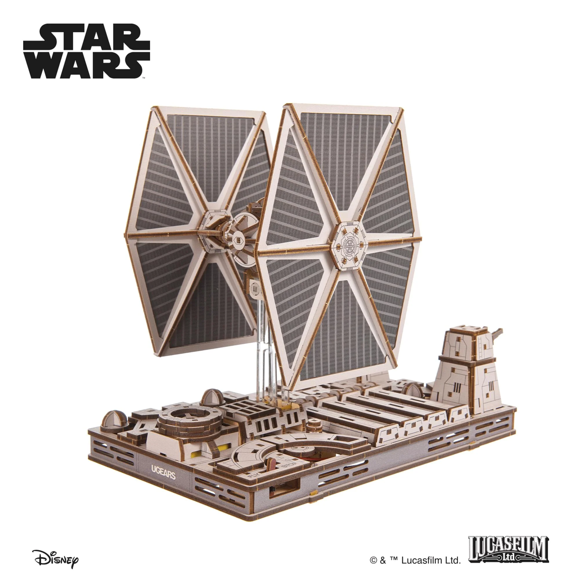 Star Wars TIE Fighter 3D Wooden Puzzle Mechanical Model Kit - Image 2