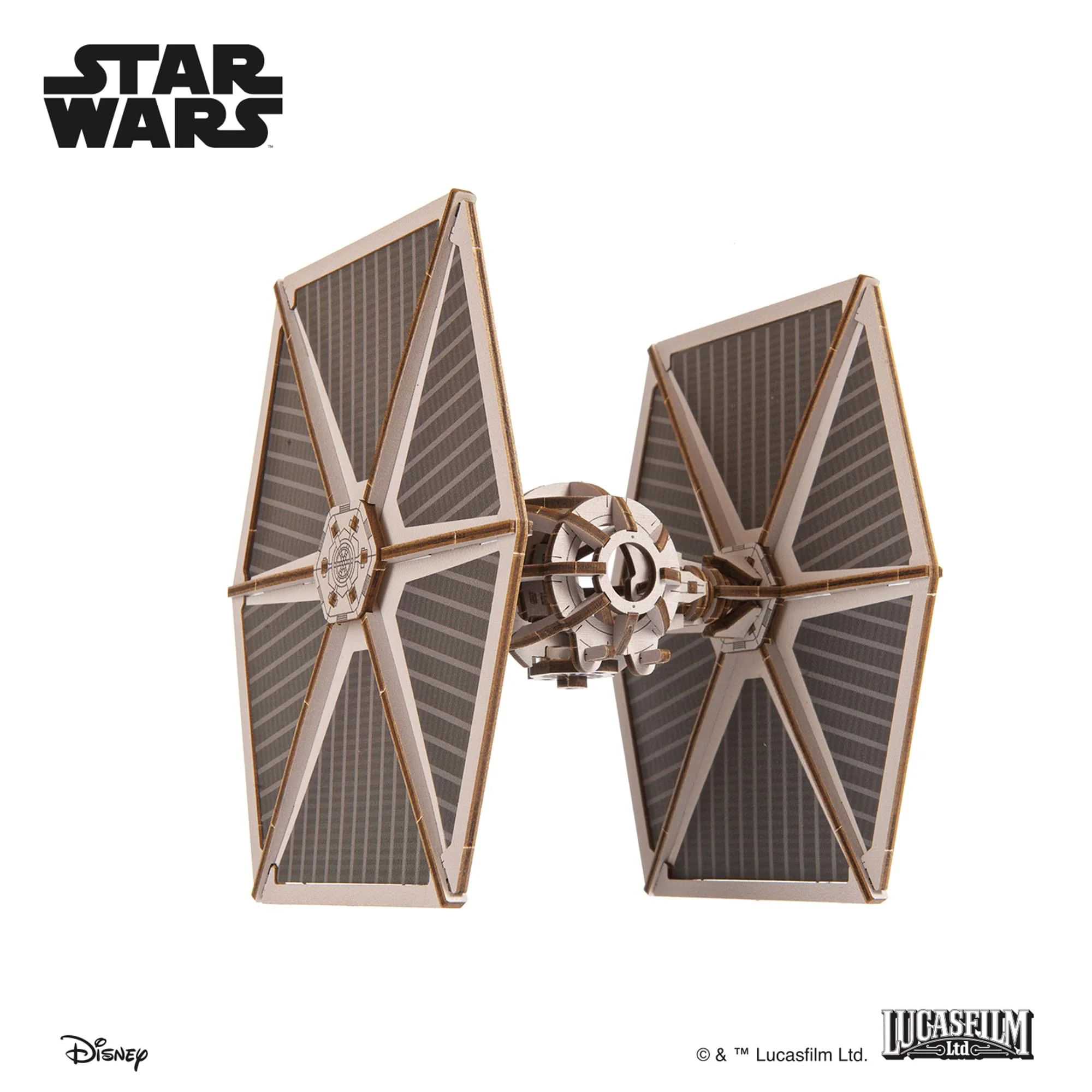 Star Wars TIE Fighter 3D Wooden Puzzle Mechanical Model Kit - Image 3