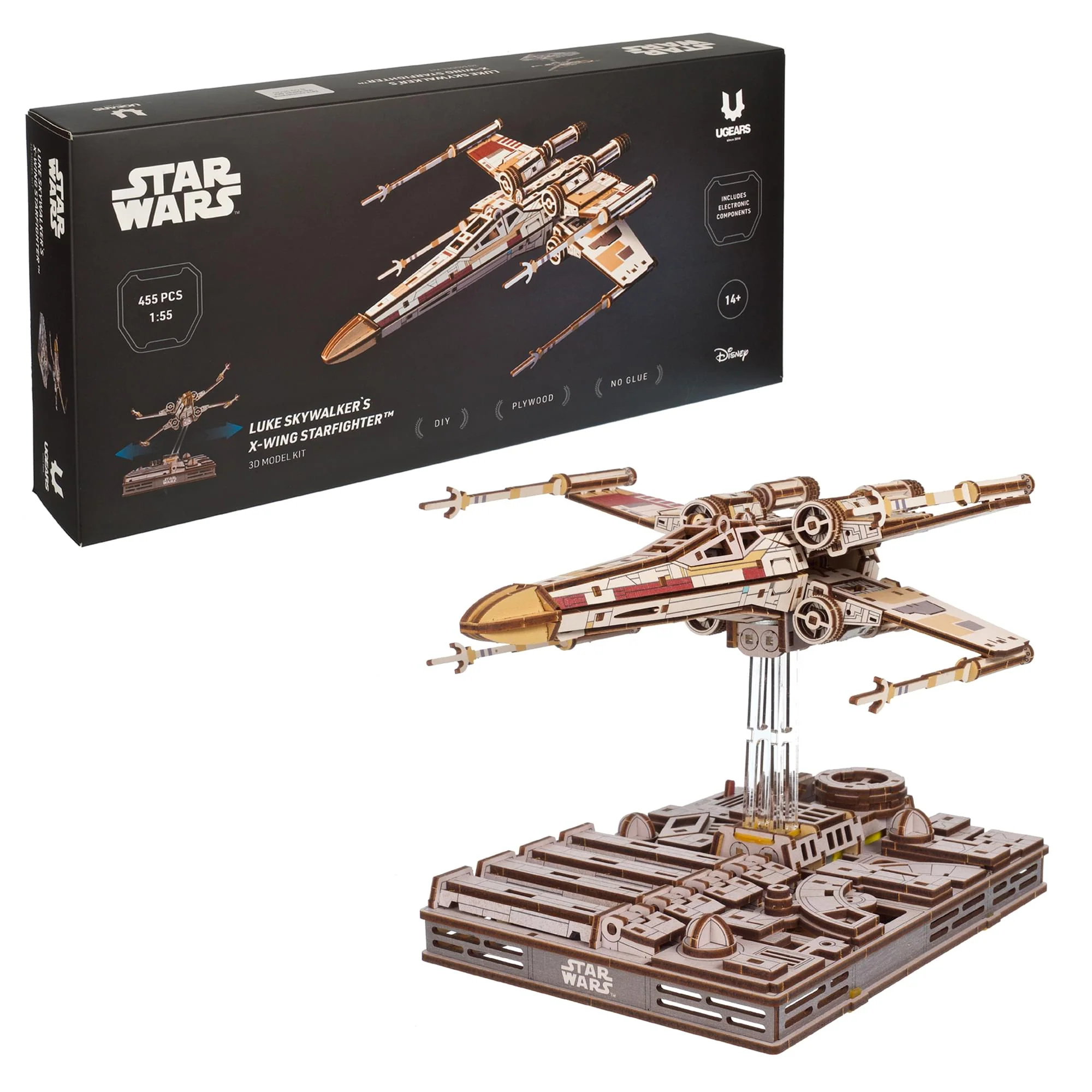 Star Wars X-Wing Starfighter 3D Wooden Puzzle Mechanical Model Kit