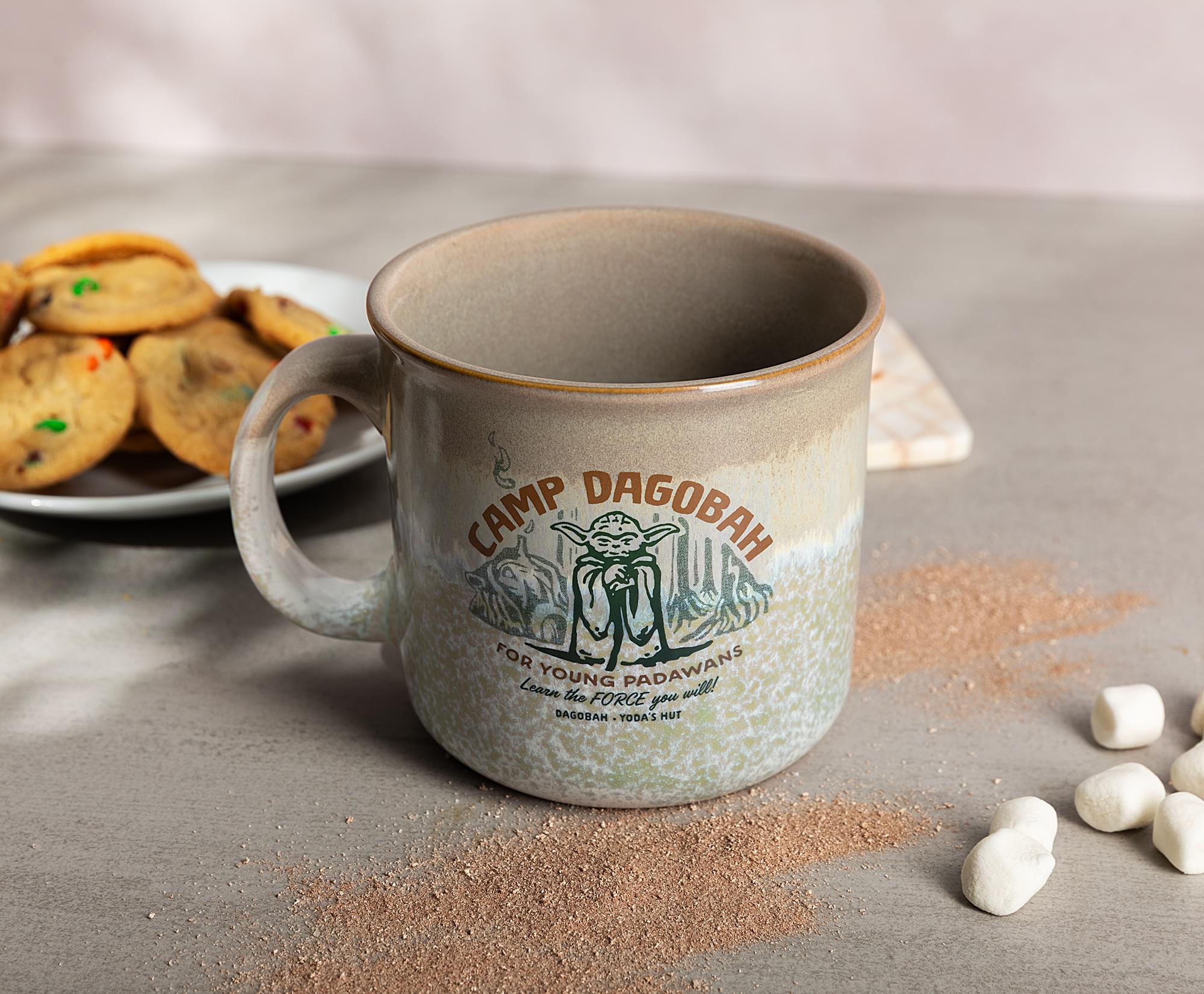 Star Wars Yoda "Camp Dagobah" 20-Ounce Reactive Glaze Ceramic Camper Mug - Image 4