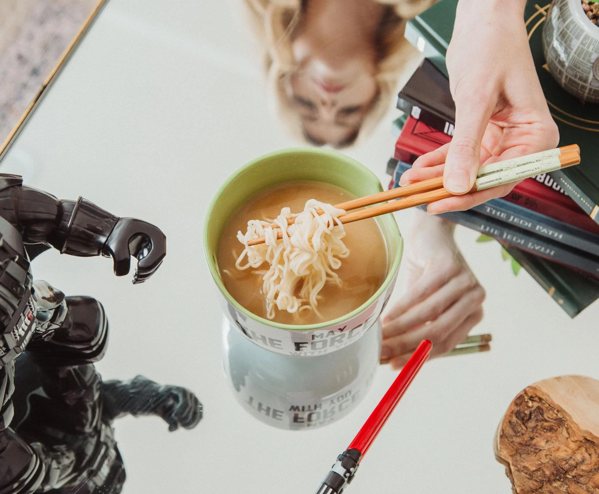 Star Wars Yoda "May The Force Be With You" Ceramic Ramen Bowl and Chopstick Set - Image 8