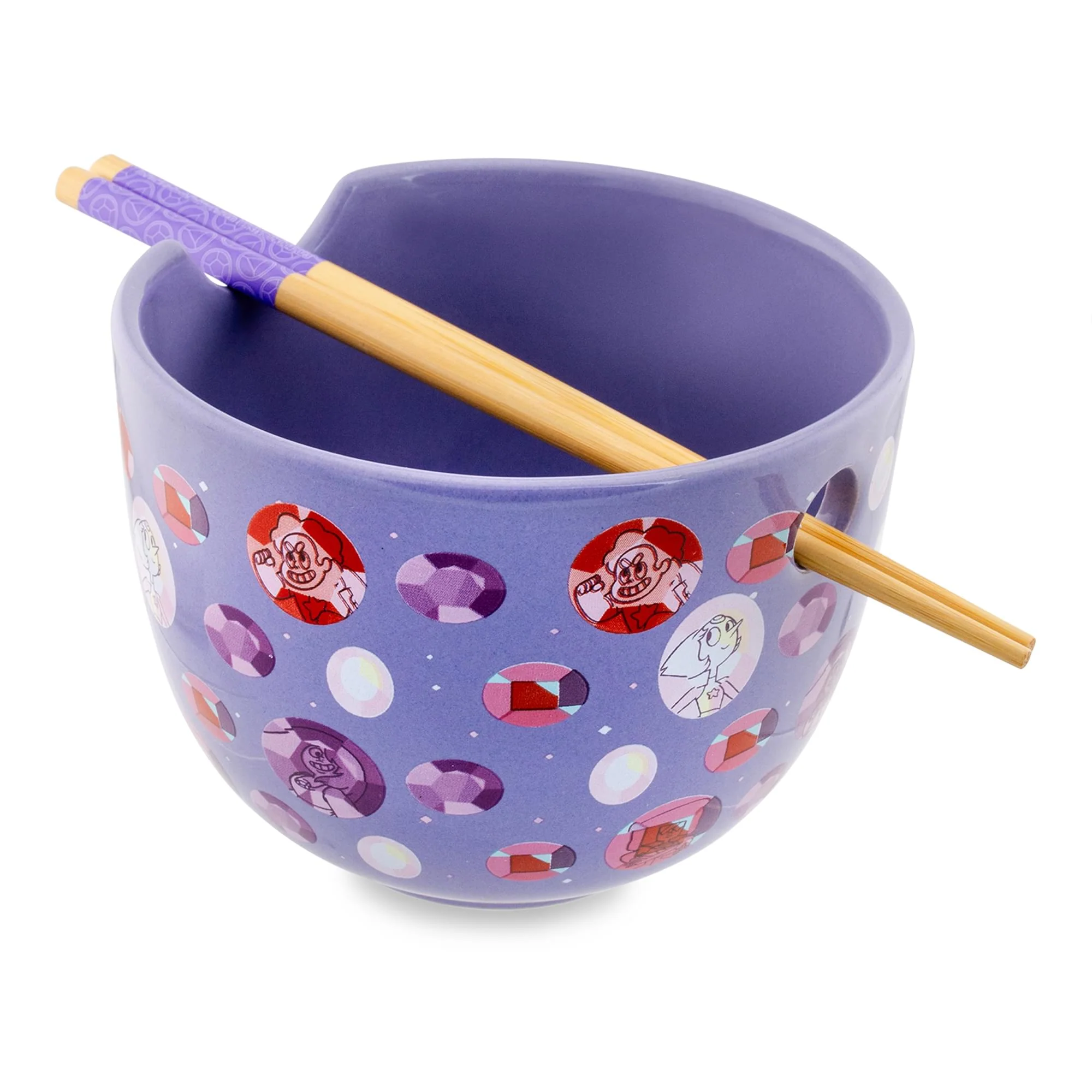Steven Universe Crystal Gems 20-Ounce Ceramic Ramen Bowl and Chopstick Set
