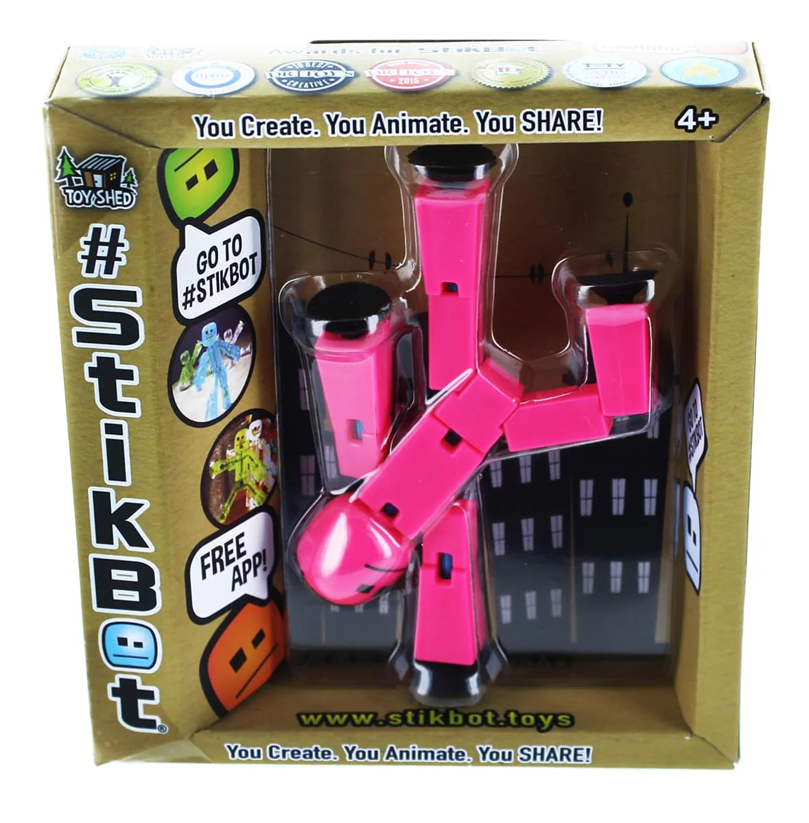 Stikbot 6" Action Figure: Solid Pink