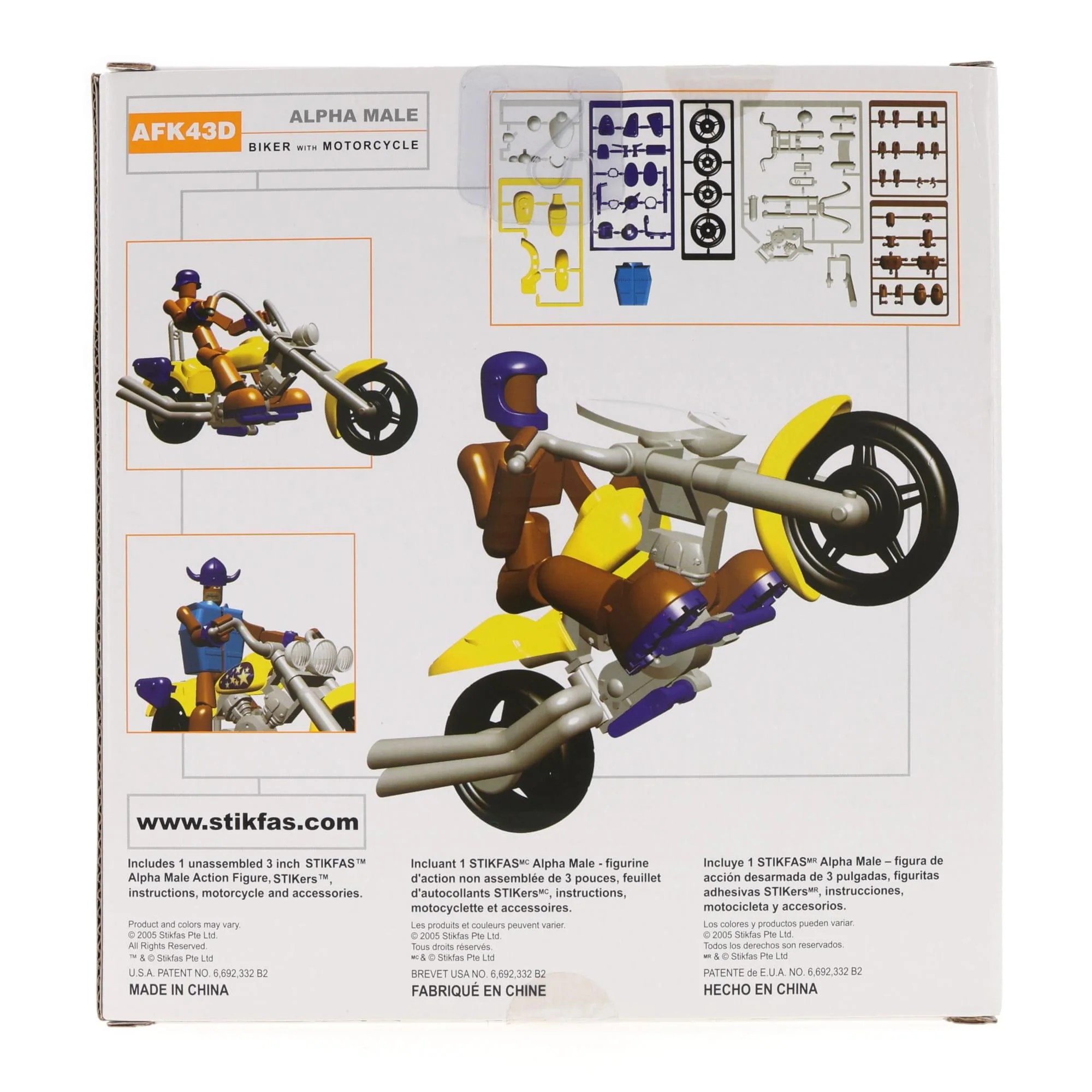 Stikfas 3 Inch Action Figure Kit - Alpha Male w/ Motorcycle - Image 8