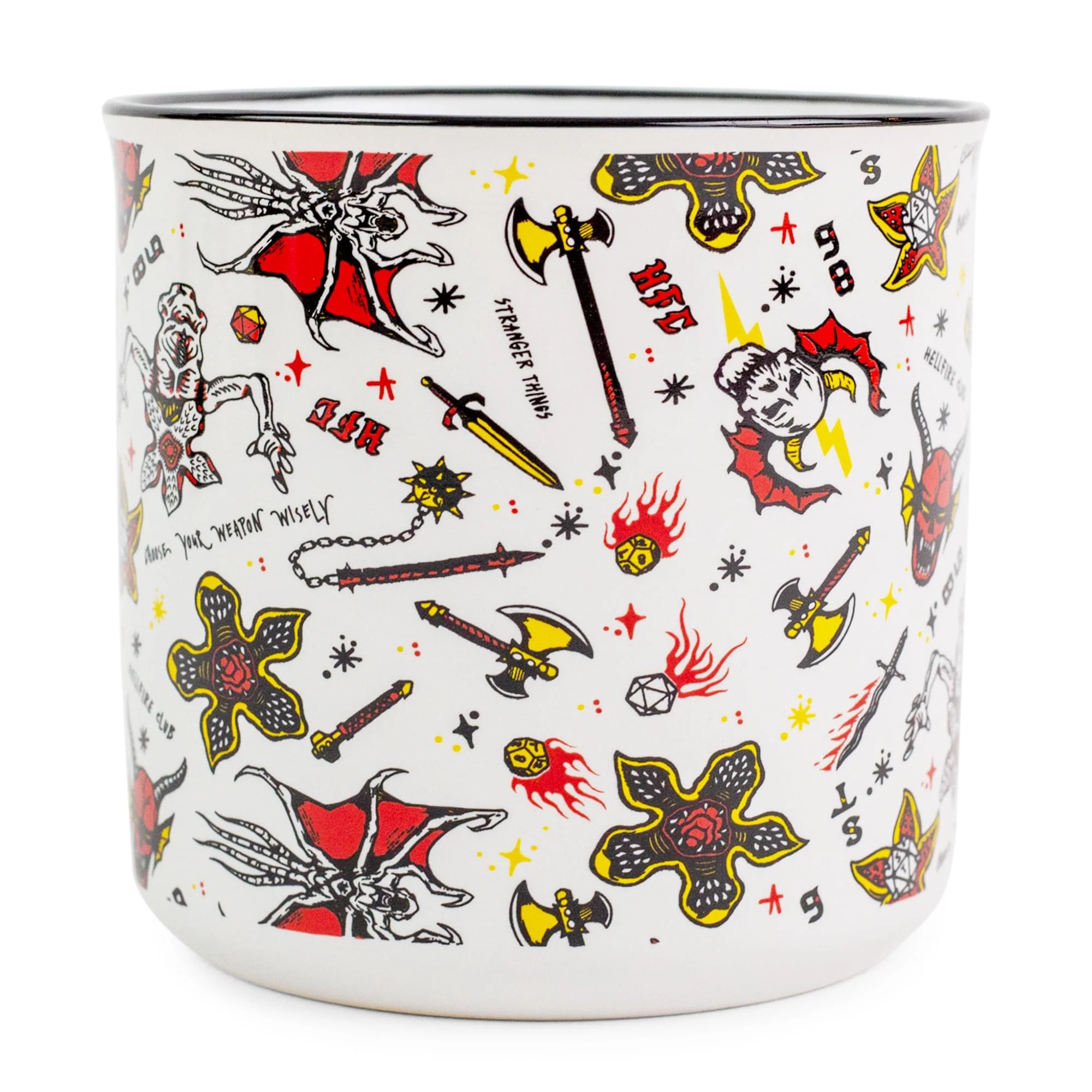 Stranger Things Hellfire Club Icons Ceramic Camper Mug | Holds 20 Ounces - Image 2