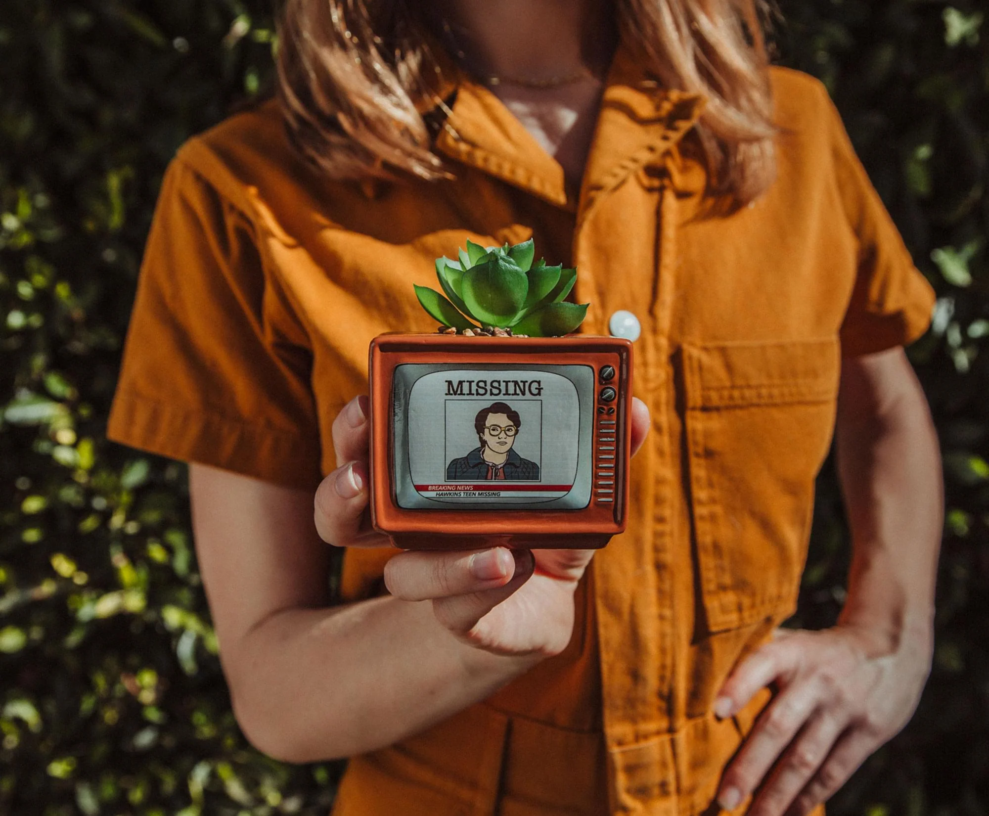 Stranger Things Missing Barb 4-Inch Ceramic Mini Planter With Artificial Succulent - Image 5