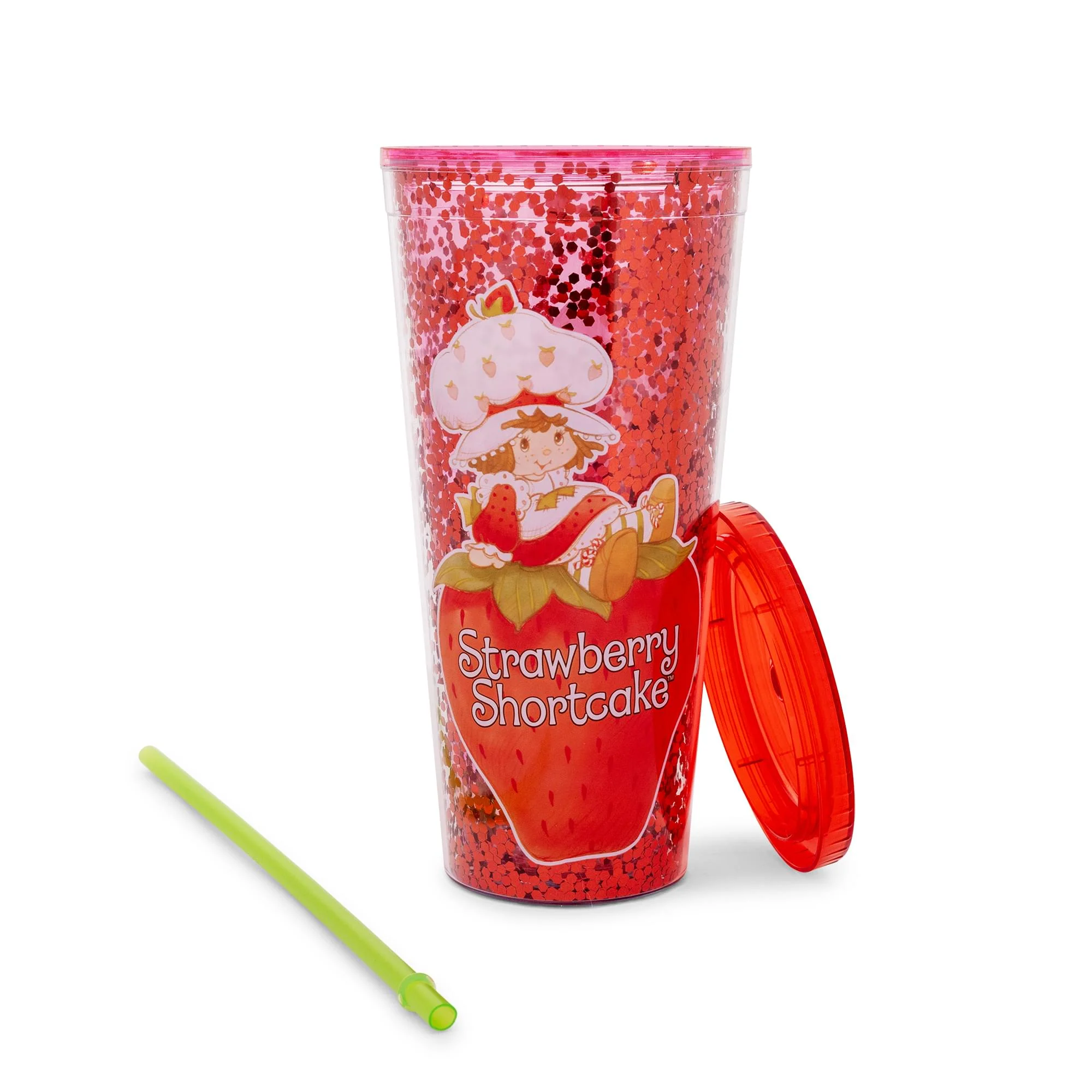 Strawberry Shortcake 32-Ounce Confetti Carnival Cup With Lid and Straw - Image 2