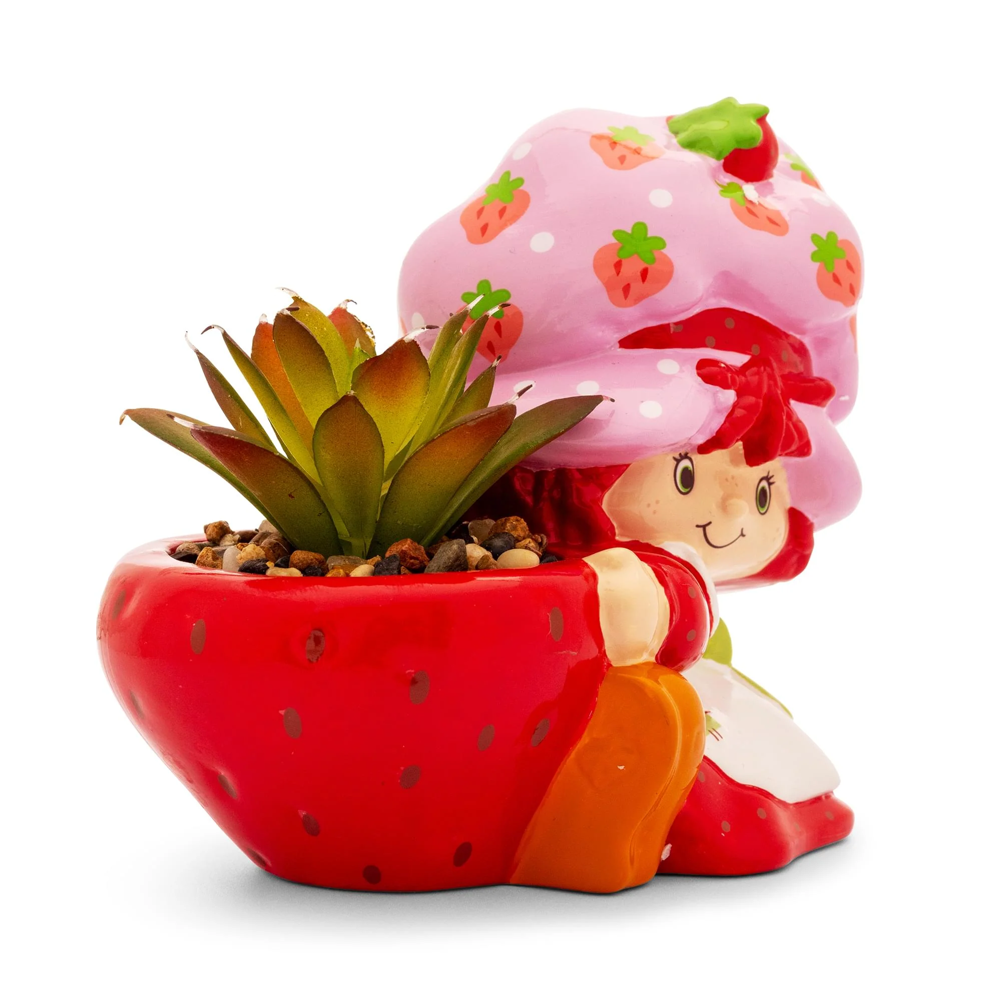 Strawberry Shortcake 4-Inch Ceramic Mini Planter With Artificial Succulent - Image 2