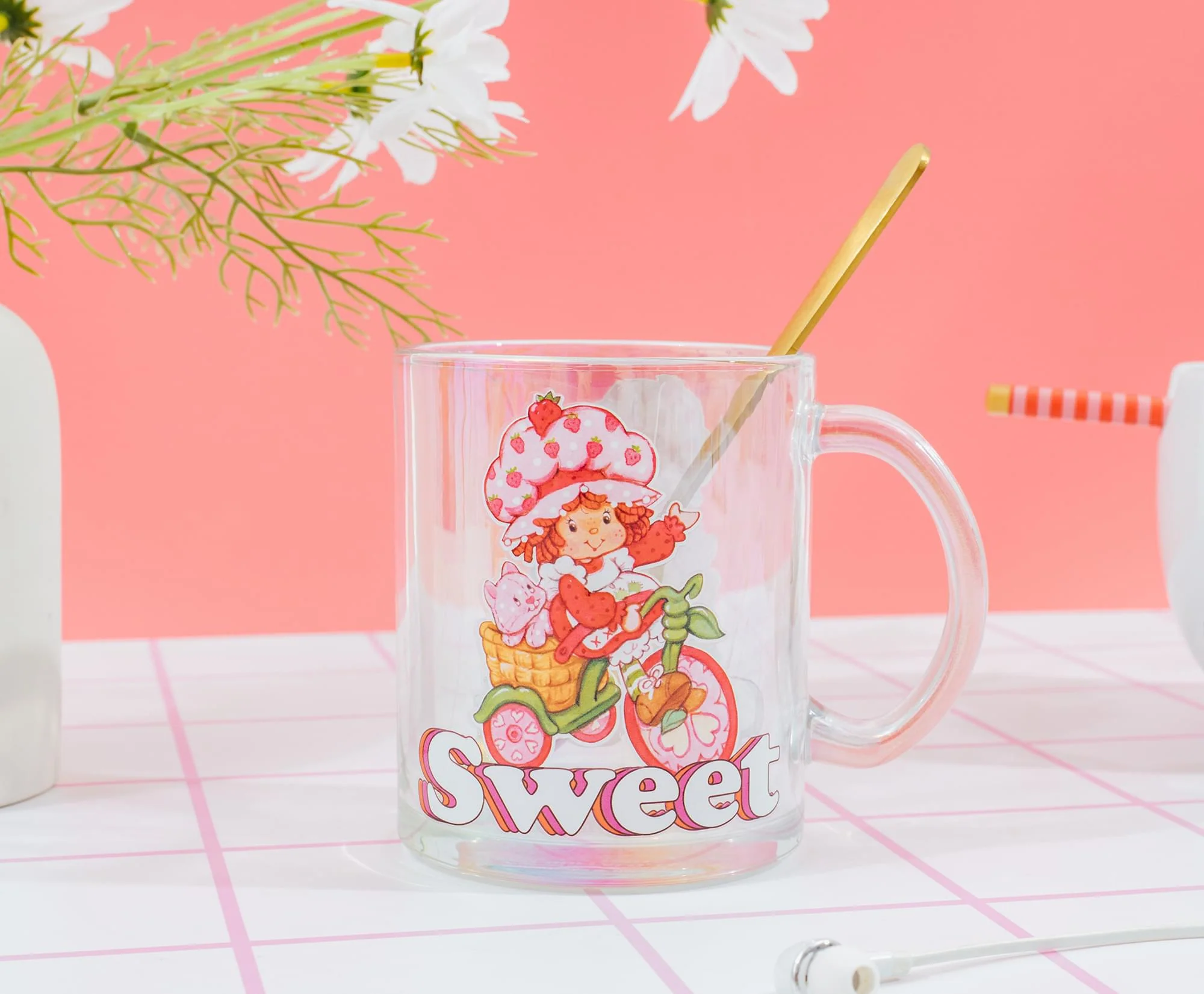 Strawberry Shortcake "Sweet" Glass Mug | Holds 18 Ounces - Image 3