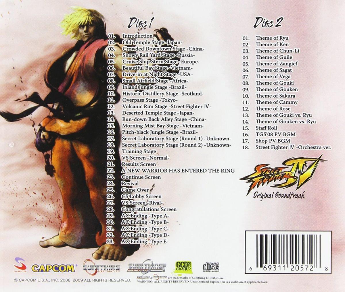 Street Fighter IV Original Soundtrack CD - Image 2
