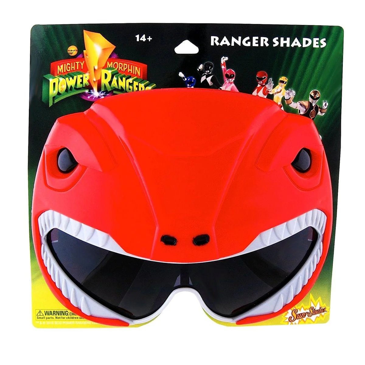 Sunstache Power Ranger Red Costume Glasses - Image 2