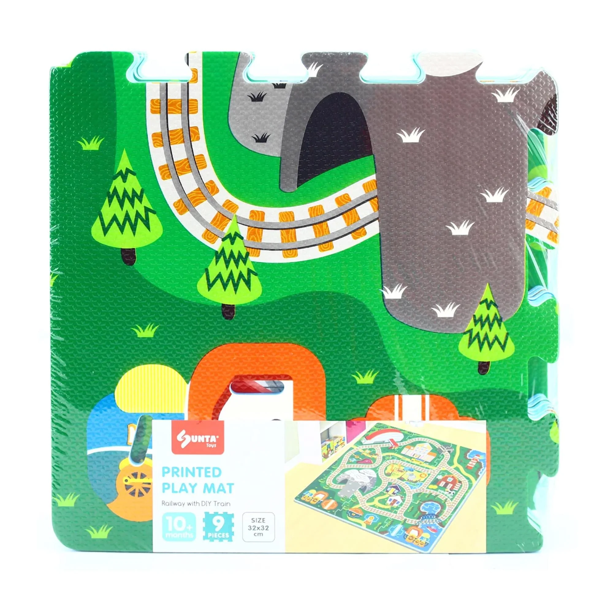 Sunta Play Mat DIY Train Track and Train | 9 Piece Set - Image 2