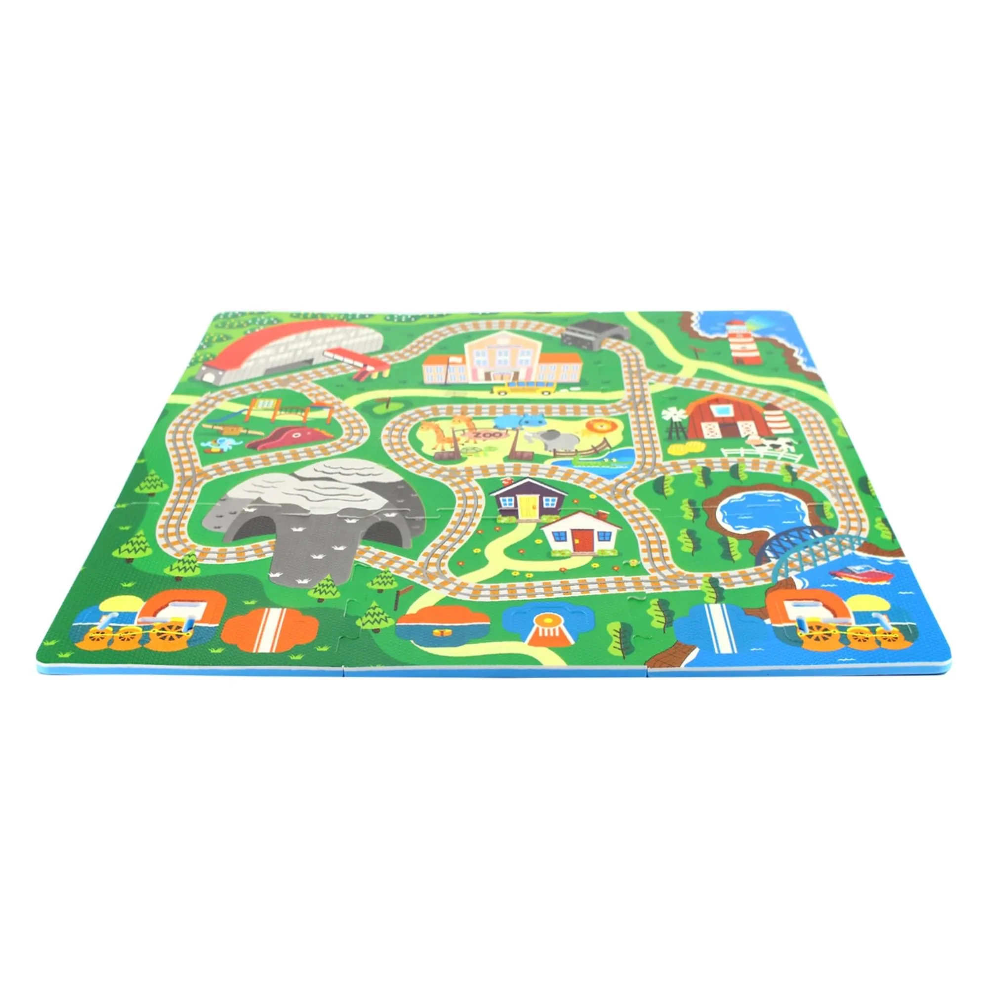 Sunta Play Mat DIY Train Track and Train | 9 Piece Set - Image 4
