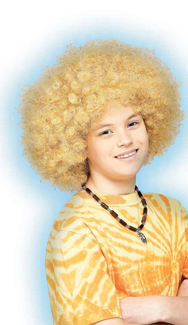 Supa Fro Blonde Child Costume Wig