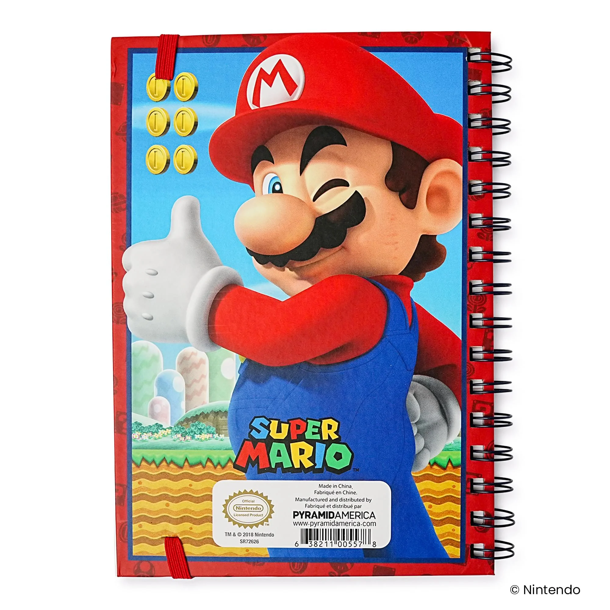 Super Mario 3D Spiral Notebook With Elastic Closure - Image 2