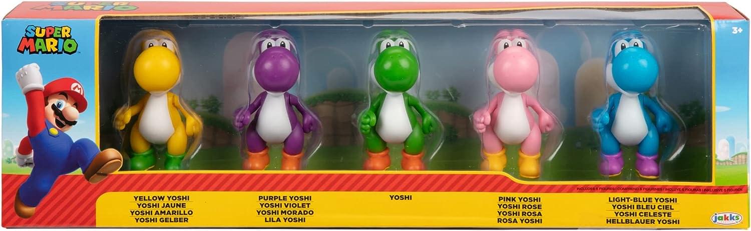 Super Mario Bros. 2.5 Inch Yoshi Figure 5-Pack - Image 2