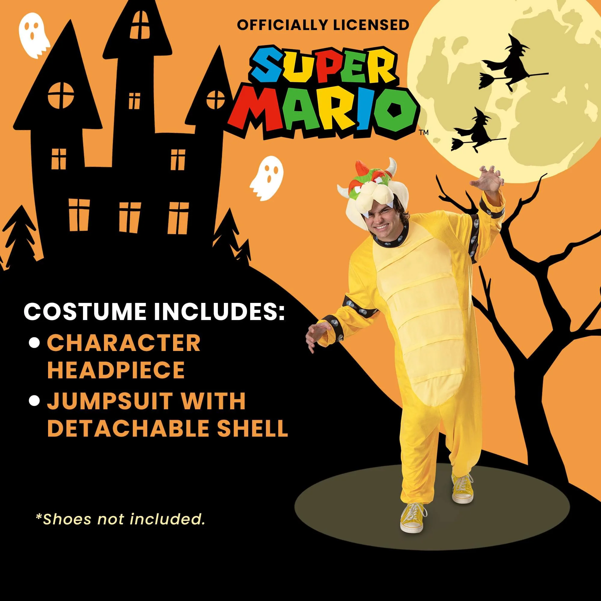 Super Mario Bros. Bowser Hooded Adult Costume - Image 6