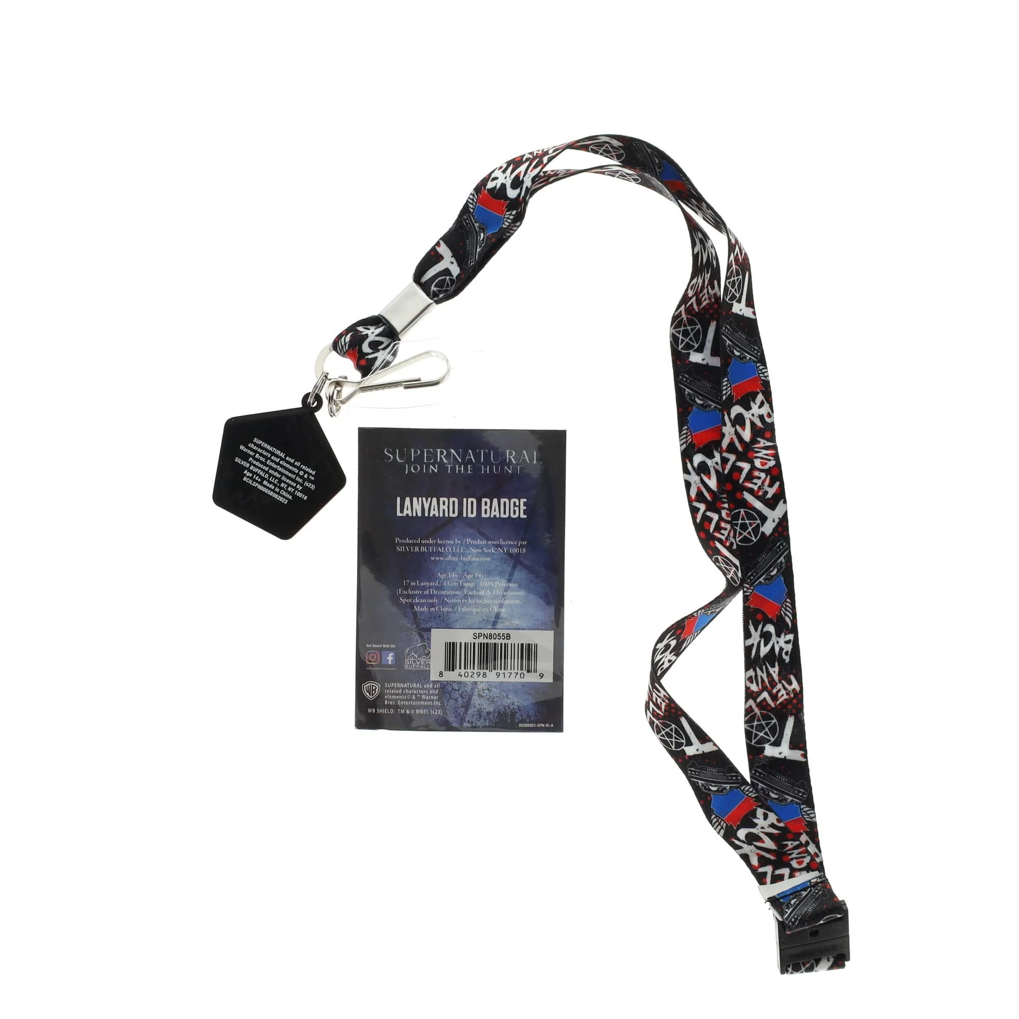 Supernatural "Hell and Back" Lanyard With Badge Holder and Anti-Possession Charm - Image 2