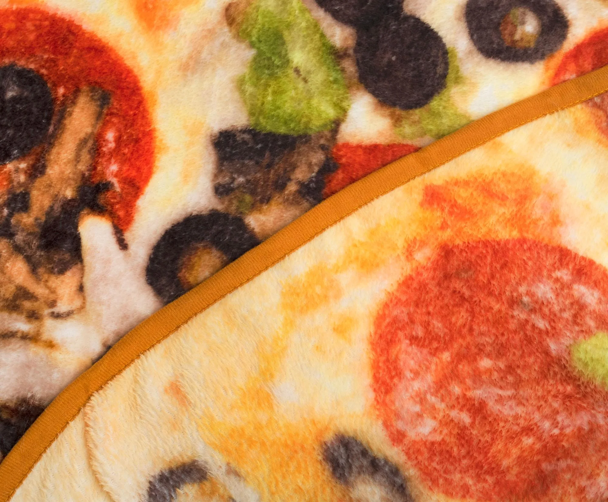 Supreme Pizza Round Fleece Throw Blanket | 60 Inches - Image 2