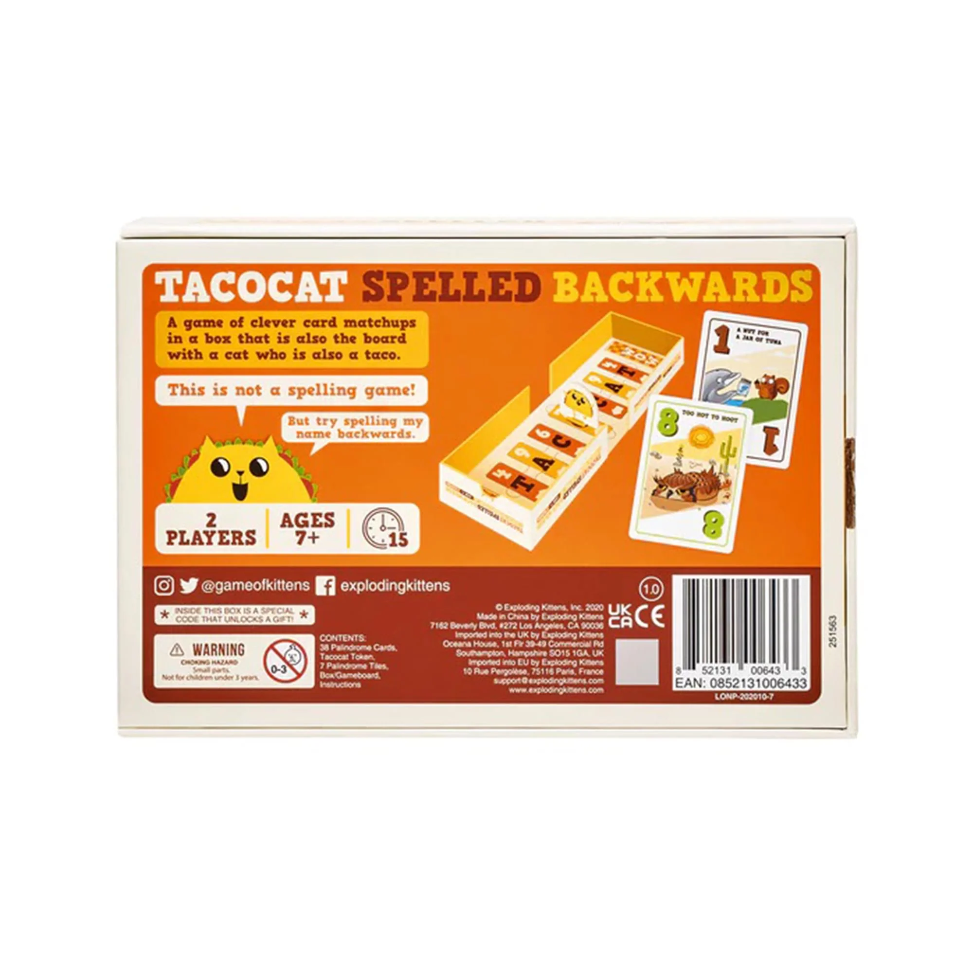 Tacocat Spelled Backwards Card Game - Image 4