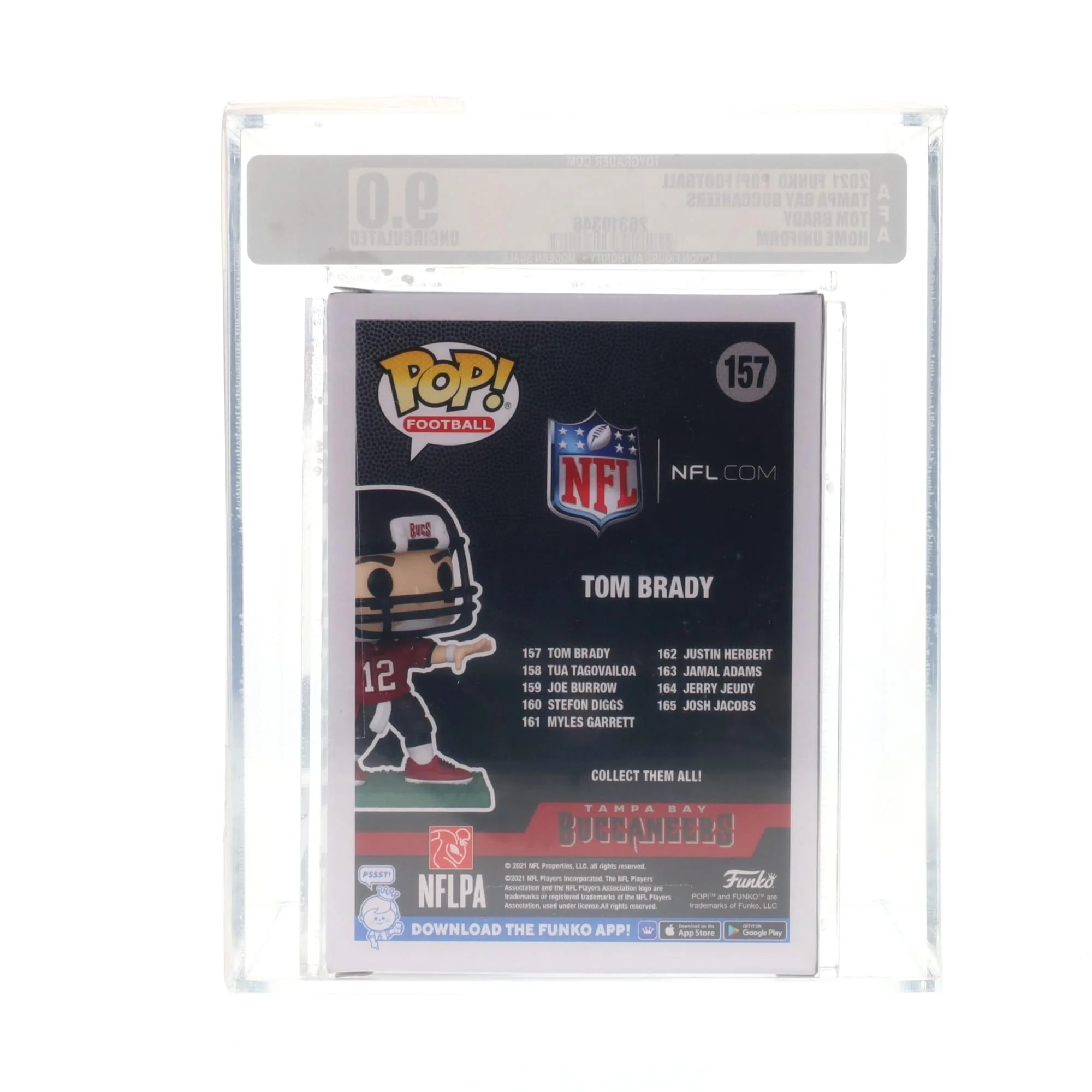 Tampa Bay Buccaneers NFL Funko POP Vinyl Figure | Tom Brady (Home Uniform) | Rated AFA 9 - Image 3