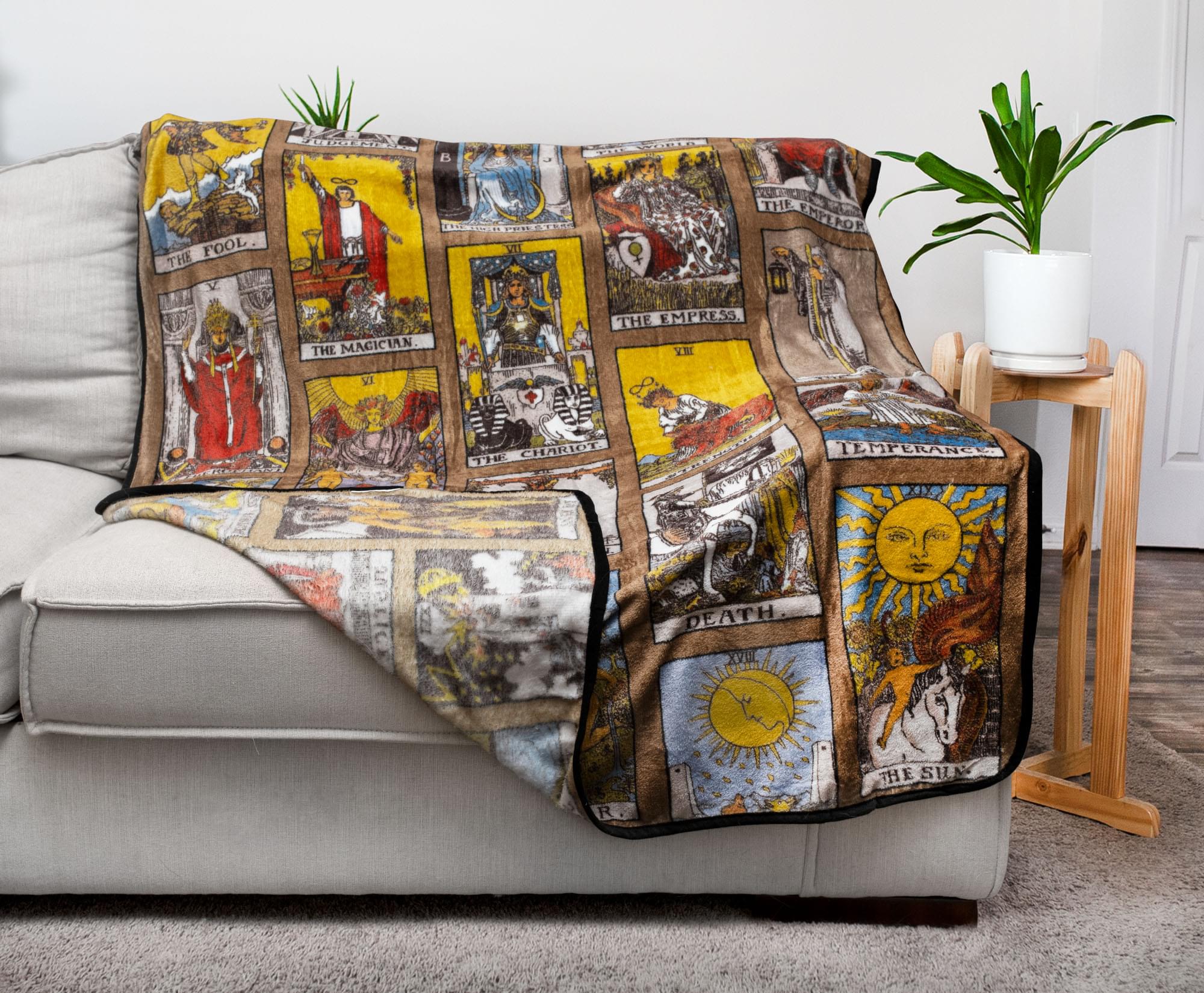 Tarot Card Collage 45 x 60 Inch Fleece Throw Blanket - Image 4