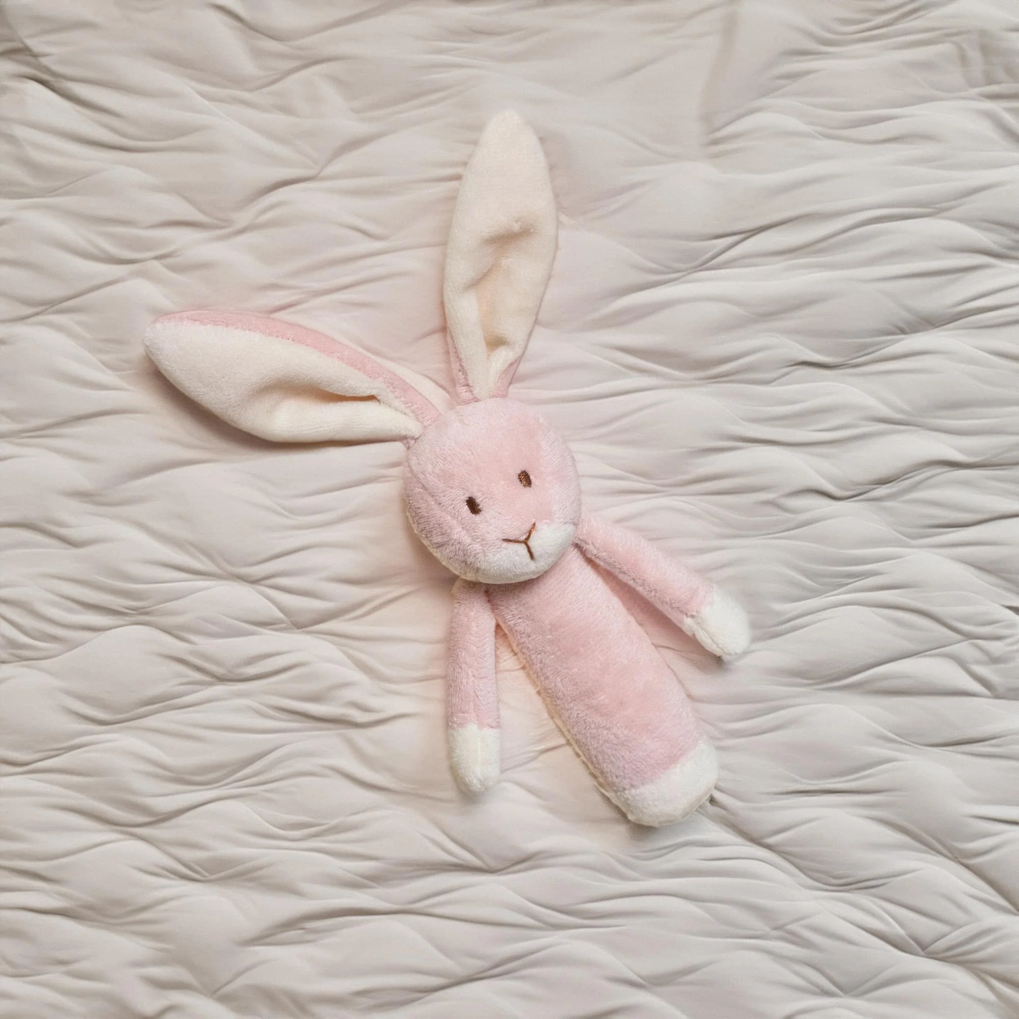 Teddykompaniet Plush Baby Rattle | Rose Bunny - Image 2