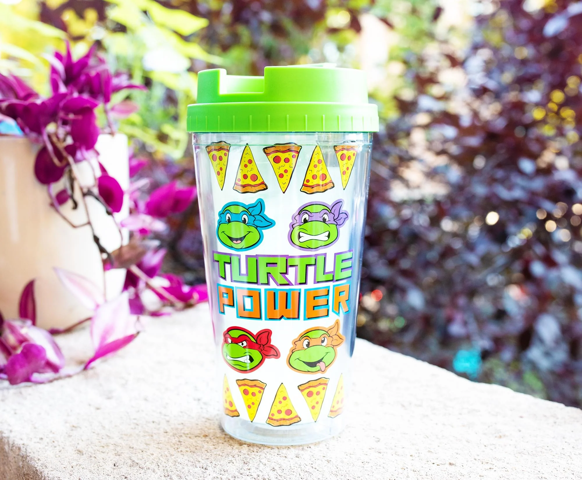 Teenage Mutant Ninja Turtles Pizza Slices Plastic Travel Tumbler | 16 Ounces - Image 6