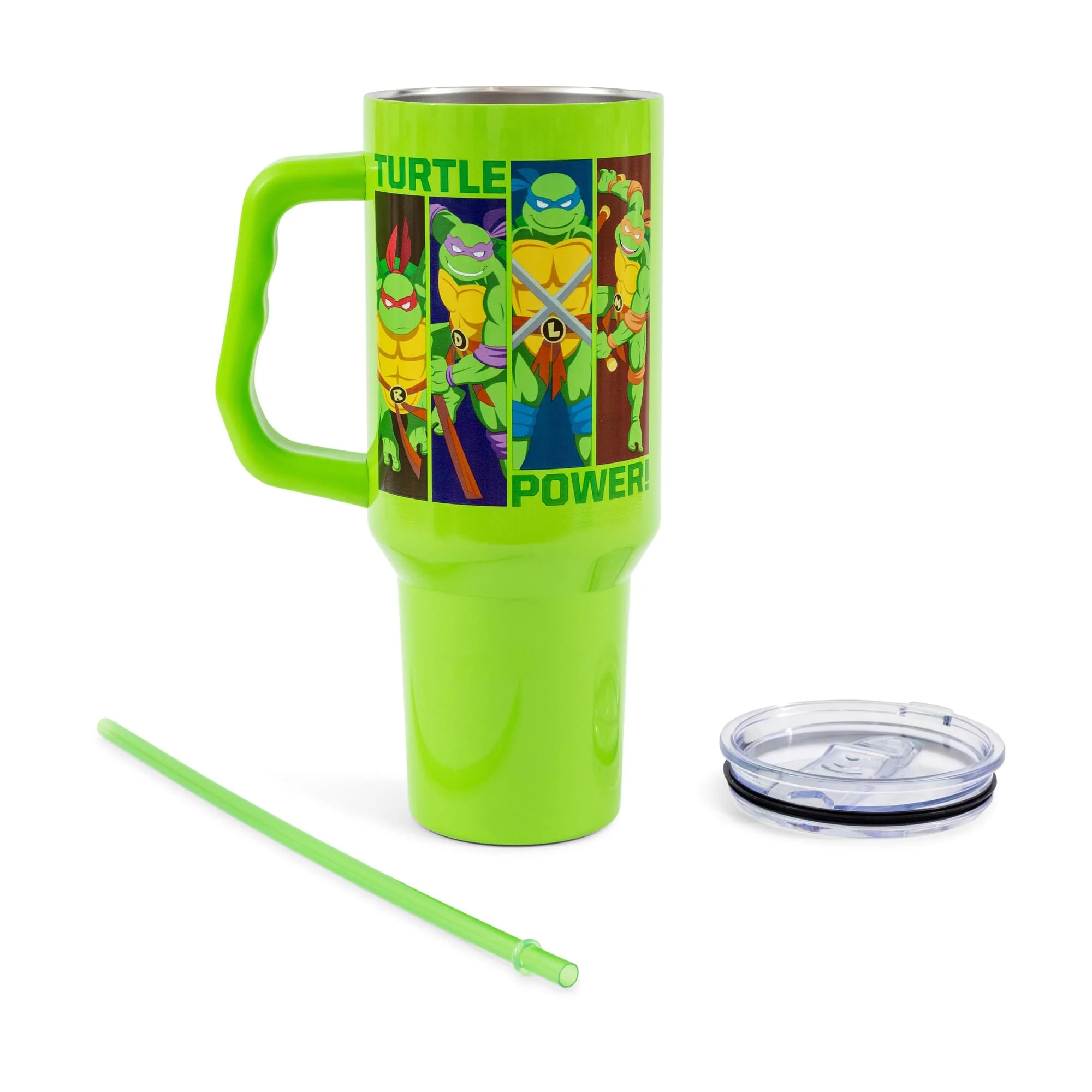 Teenage Mutant Ninja Turtles "Turtle Power" Stainless Steel Tumbler With Handle - Image 3