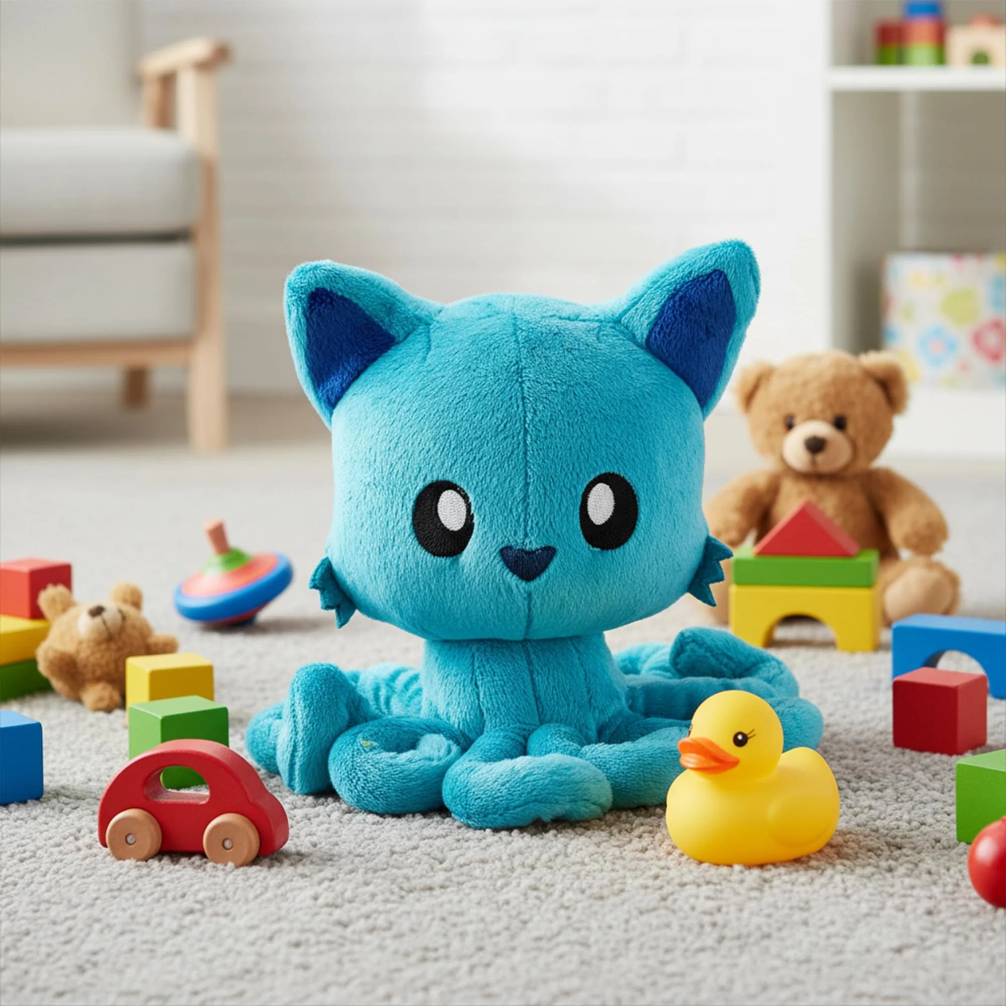 Tentacle Kitty 8 Inch Plush Paradise Blue Classic Edition - Image 4