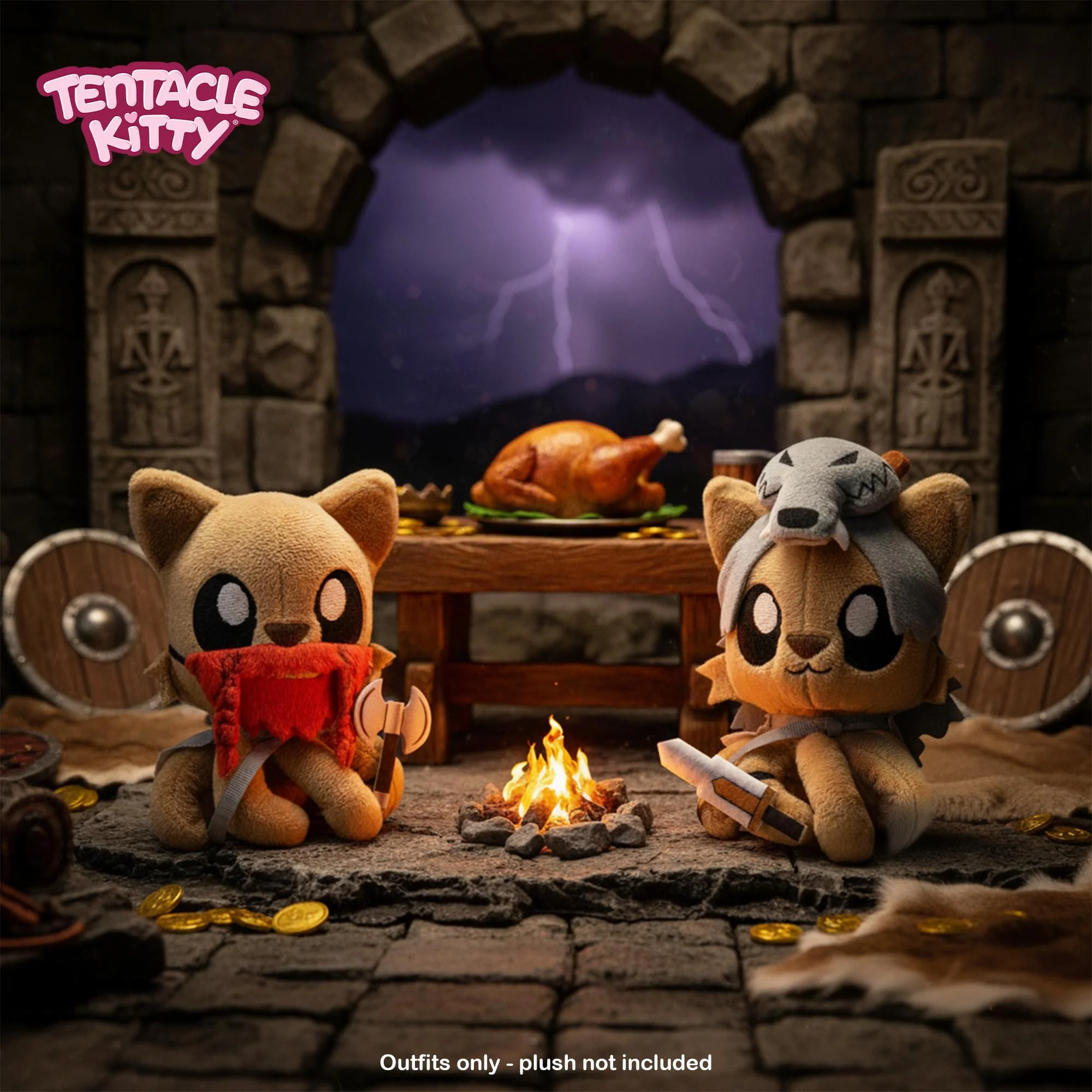 Tentacle Kitty Campaign Critters | Barbarian Class Plush Clothing Pack - Image 8