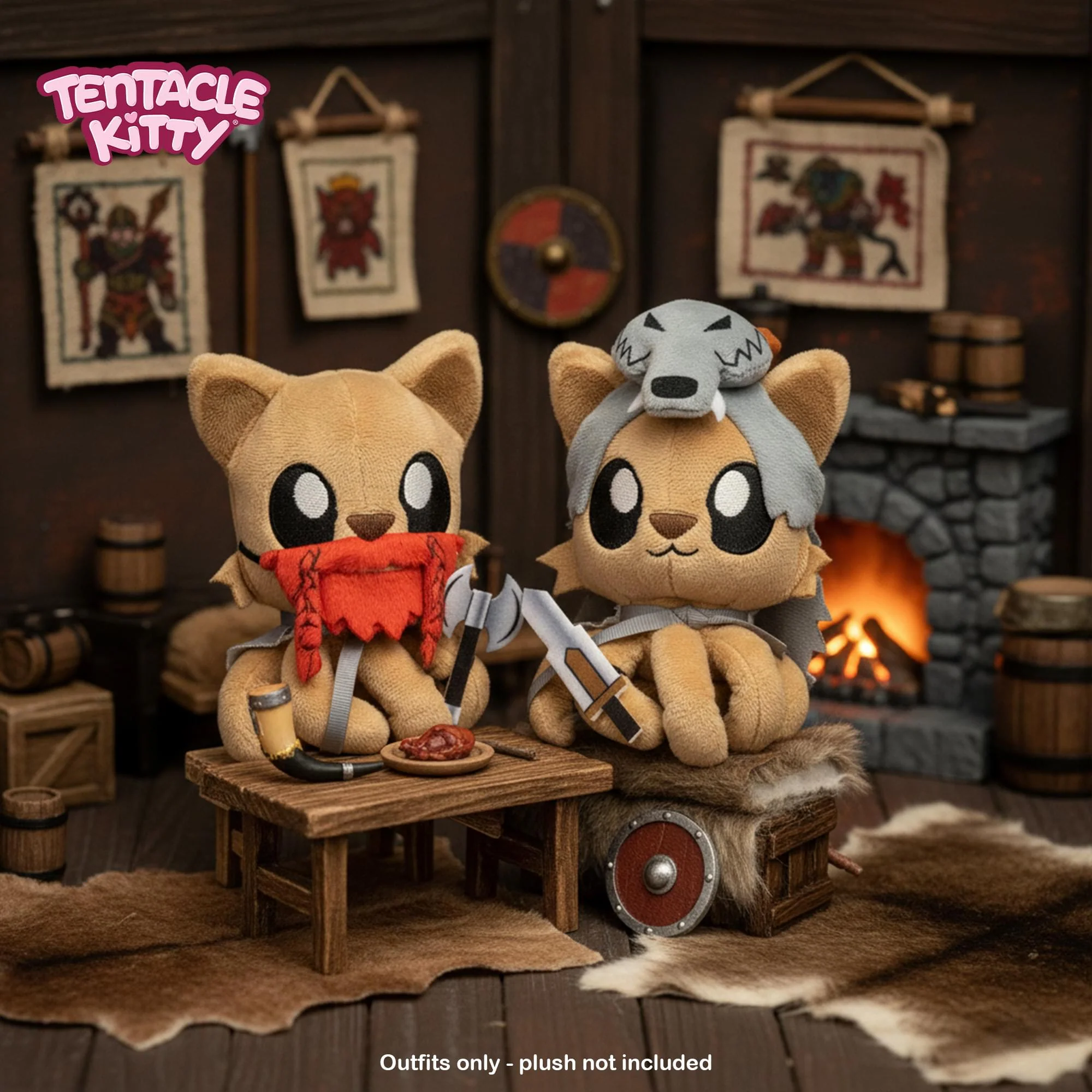 Tentacle Kitty Campaign Critters | Barbarian Class Plush Clothing Pack - Image 9