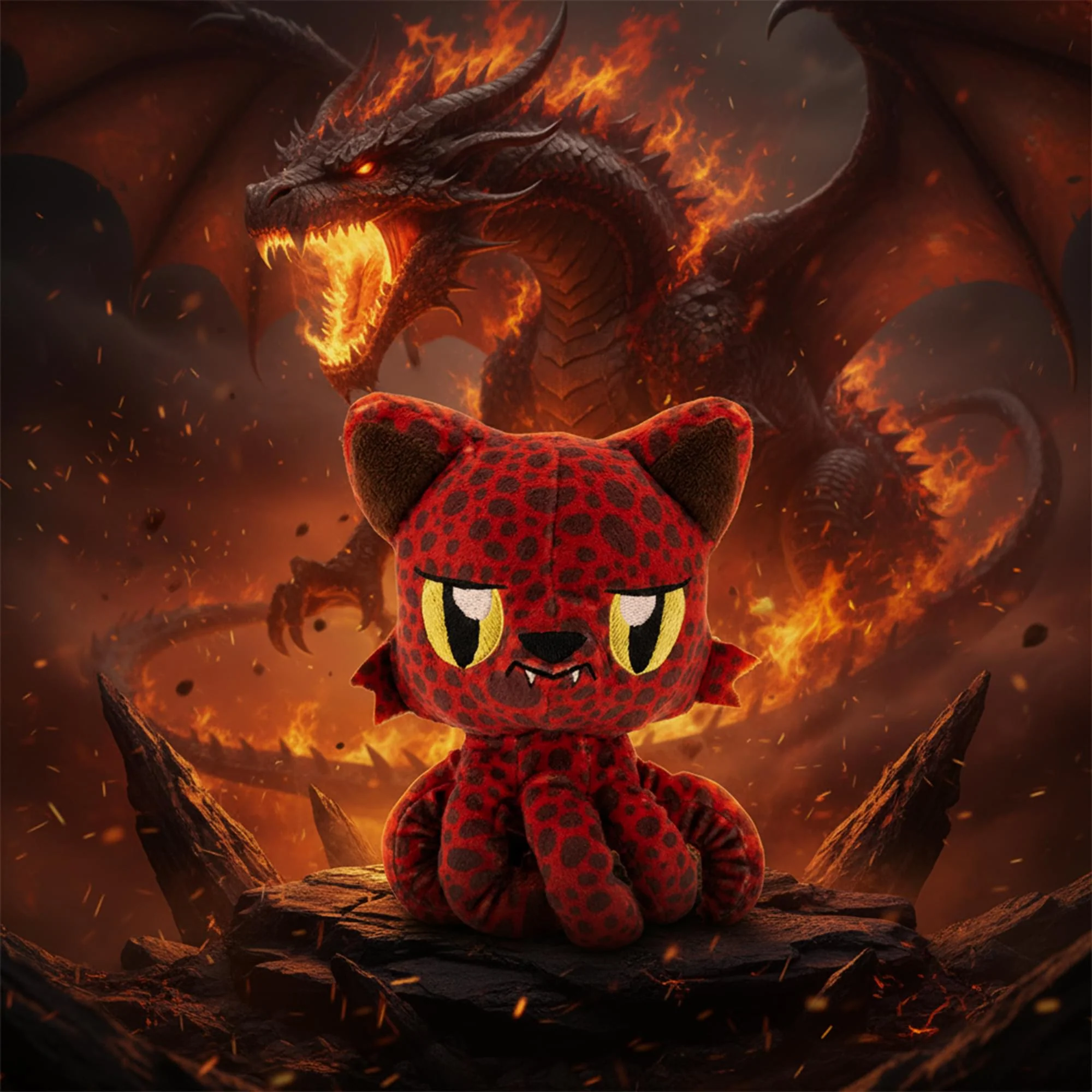 Tentacle Kitty Campaign Critters Dragonish Little One Plush - Image 4